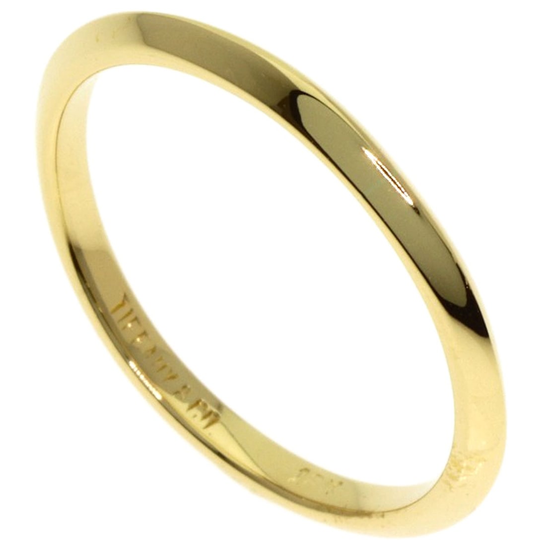 Tiffany&Co. Knife Edge Ring K18 Yellow Gold: Tiffany&Co. Knife Edge Ring K18 Yellow Gold K18 Yellow Gold Knife Edge Ring from Tiffany&Co. Features a sleek, gold metal design with no main stone, available in ring size 6(US). This 18K yellow gold 