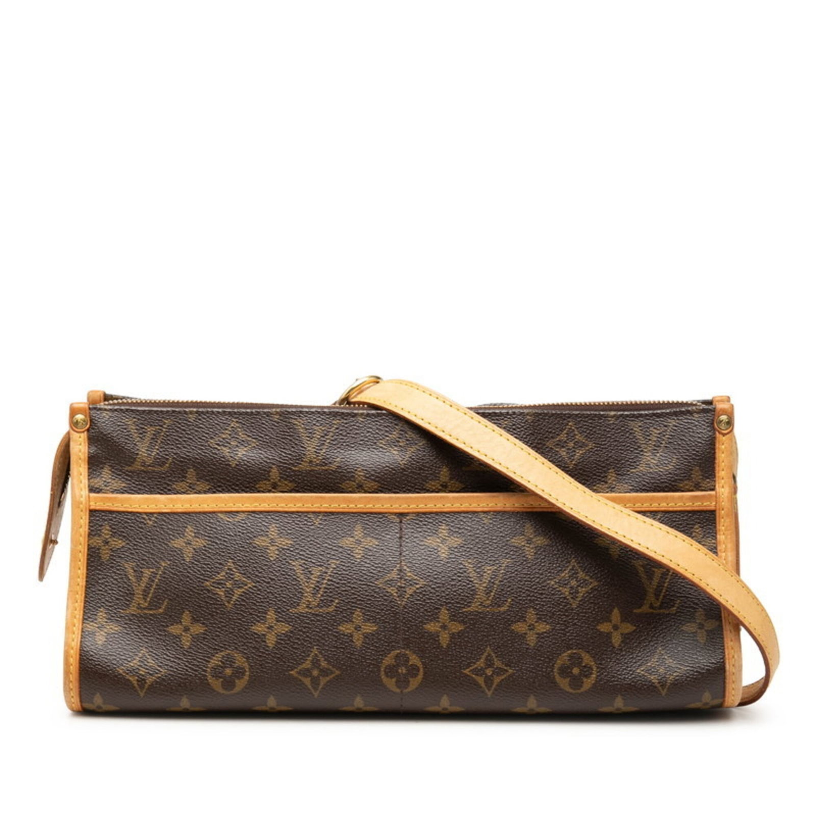 Vuitton Leather PVC Louis Bag Shoulder: Vuitton Leather PVC Louis Bag Shoulder Vuitton Leather PVC Louis Bag Shoulder features a unique combination of materials and design, with its brown color and iconic Monogram pattern. The bag's shoulde
