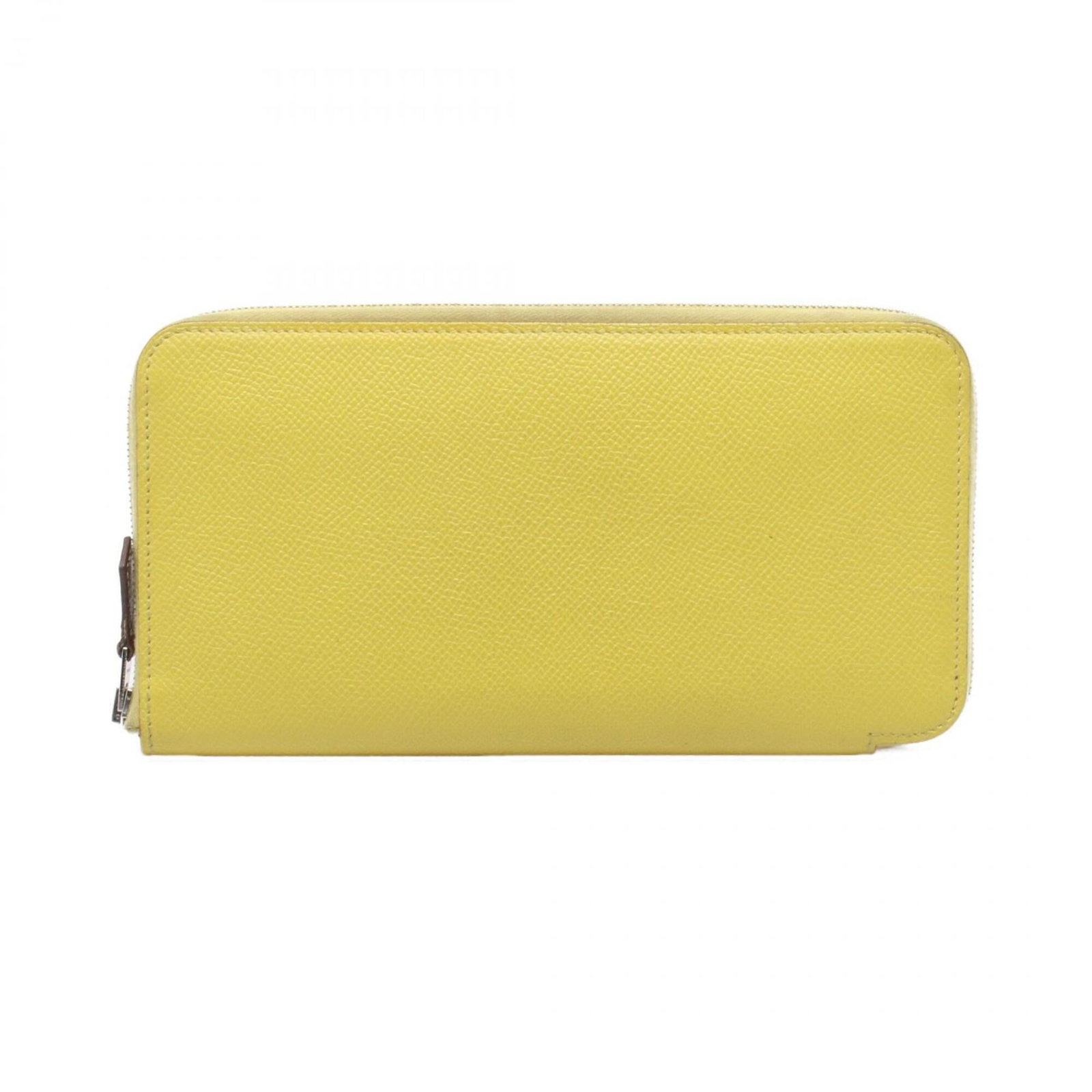 Hermes Long Epsom Leather Bi Fold Wallet: Hermes Long Epsom Leather Bi Fold Wallet Yellow Epsom leather bi-fold wallet from Hermes, measuring 10.5cm x 20cm x 1.5cm, offering a compact and stylish storage solution for everyday essentials. This