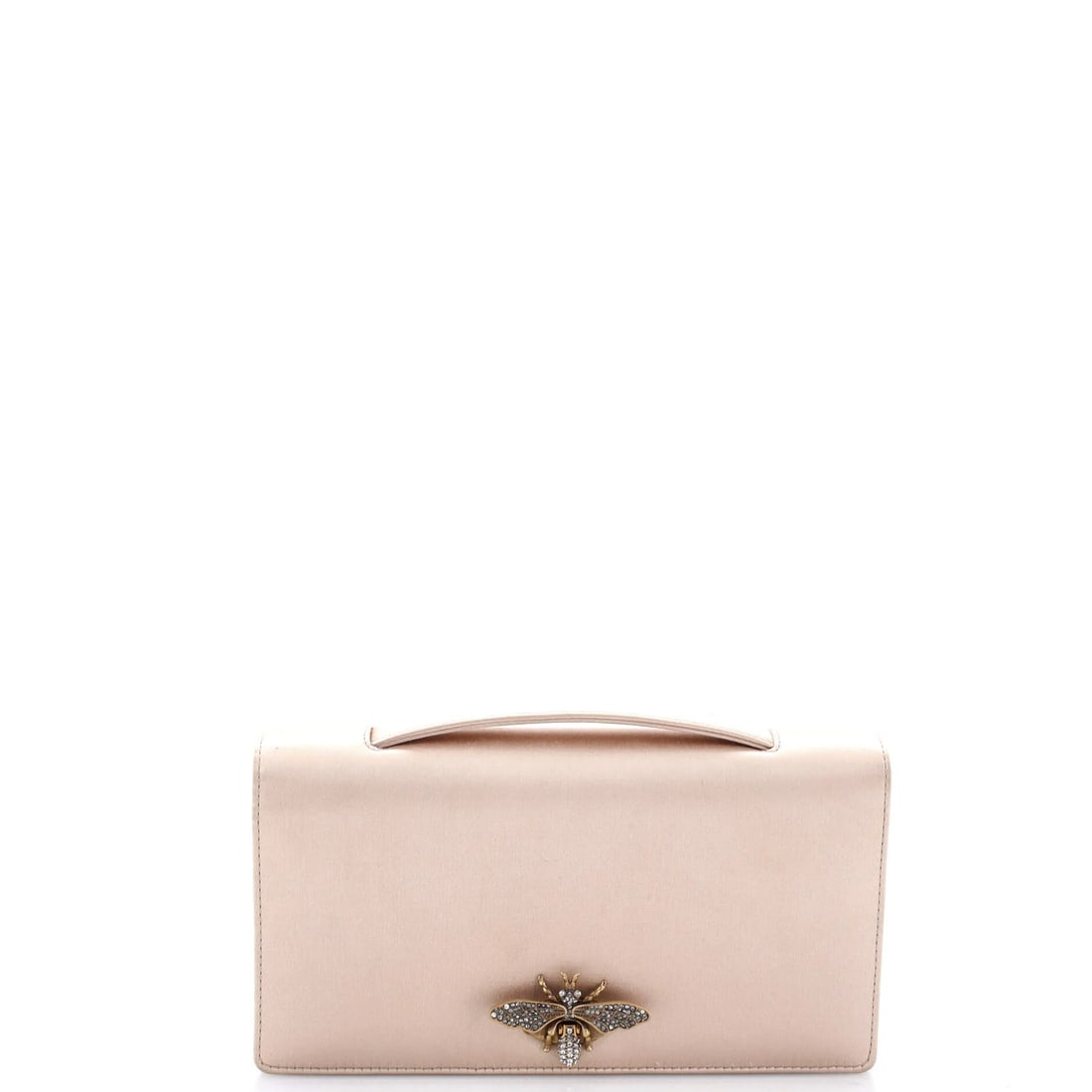 Christian Dior Bee Clutch Leather: Christian Dior Bee Clutch Leather The Bee Clutch Leather from Christian Dior boasts a neutral exterior with subtle edge wear and corner scuffs, adding a touch of vintage charm. This stylish clutch