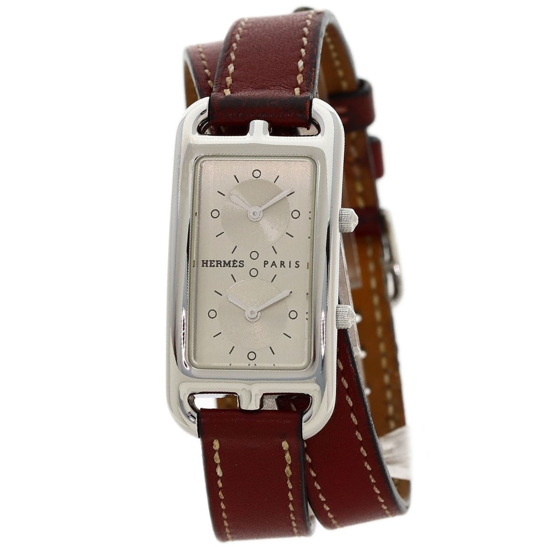 Cape Cod Watches Zone De Bourtour Hermes Stainless Steel/ Leather: Cape Cod Watches Zone De Bourtour Hermes Stainless Steel/ Leather Stainless steel and silver leather come together in this elegant watch, featuring an analog display and quartz movement. The sleek des