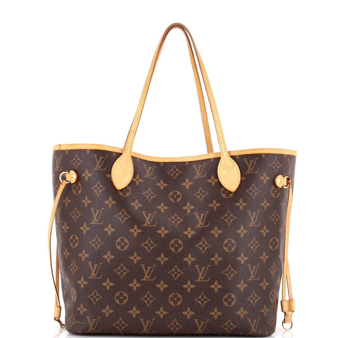 Louis Vuitton Neverfull Tote Monogram Canvas MM: Louis Vuitton Neverfull Tote Monogram Canvas MM Brown Louis Vuitton Neverfull Tote Monogram Canvas MM in good condition. The tote features canvas coated exterior with minor edge wear, scuffs, and