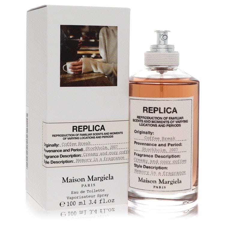 Replica Coffee Break by Maison Margiela Eau De Toilette Spray (Unisex) 3.4 oz: Replica Coffee Break by Maison Margiela Eau De Toilette Spray (Unisex) 3.4 oz Replica Coffee Break by Maison Margiela Eau De Toilette Spray is a unisex fragrance inspired by the comfort of a warm cup 