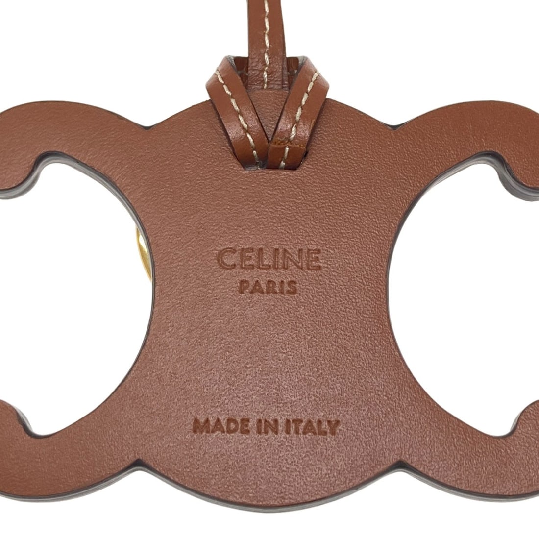 Celine leather ring key charm triomphe - 4
