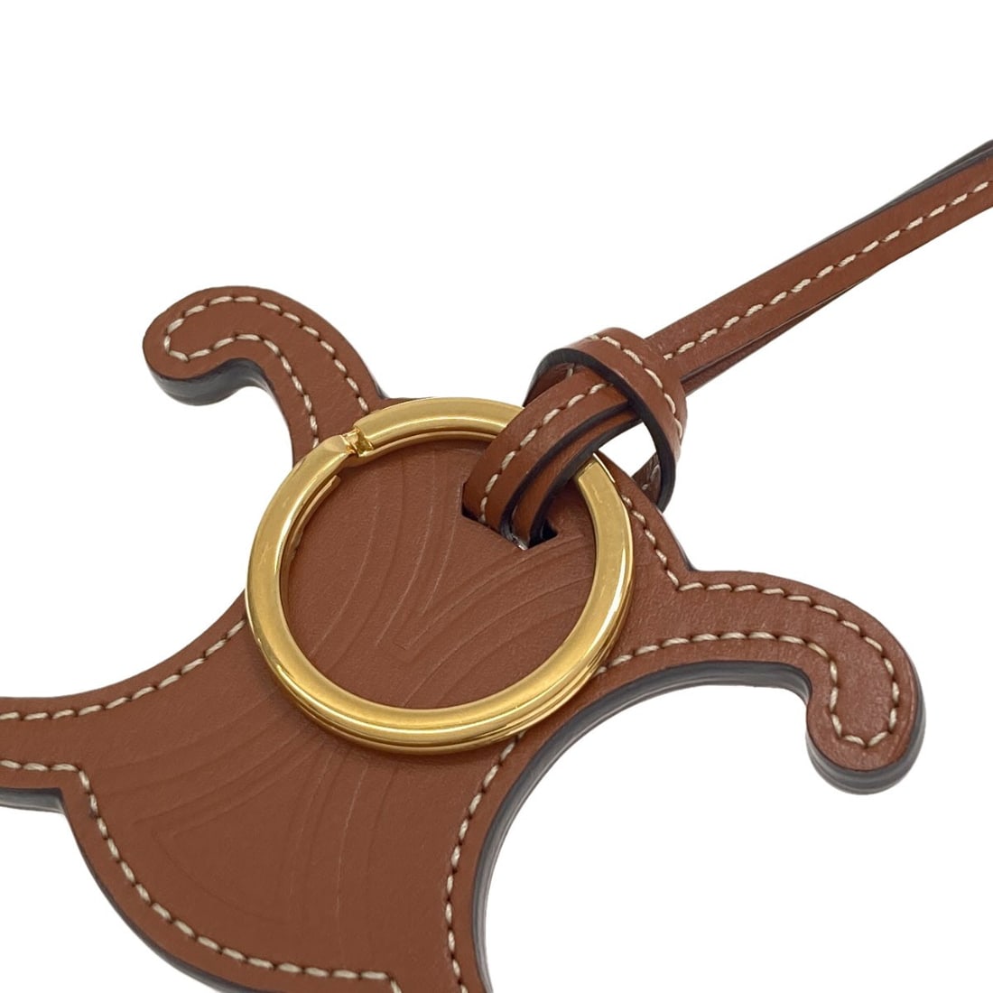 Celine leather ring key charm triomphe - 5