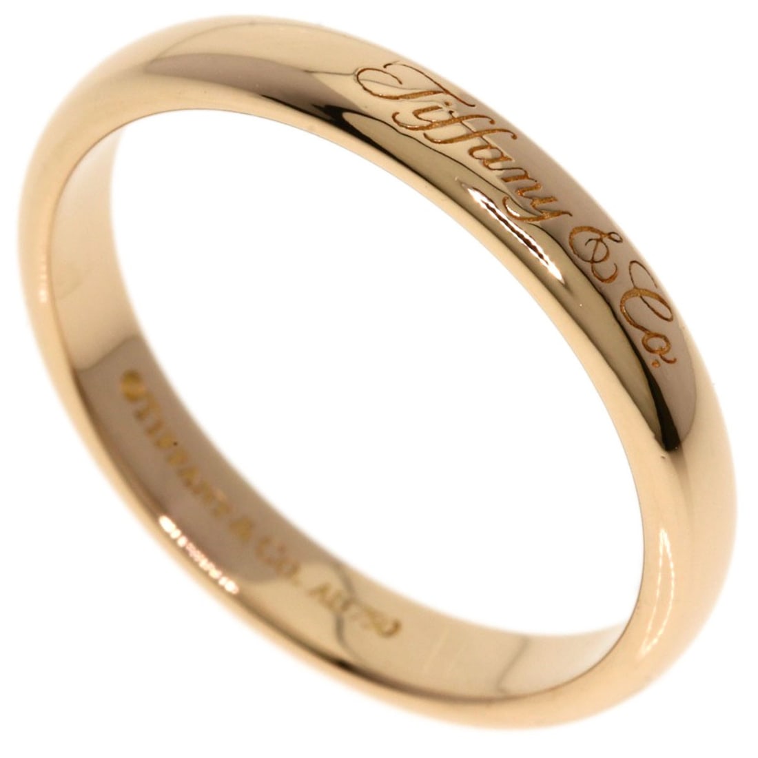 Pink Gold Tiffany&Co Wedding Ring: Pink Gold Tiffany&Co Wedding Ring K18 Pink Gold Tiffany&Co Wedding Ring, available in size 7(US). This elegant ring features K18 pink gold material and a classic design. A beautiful piece from the ren