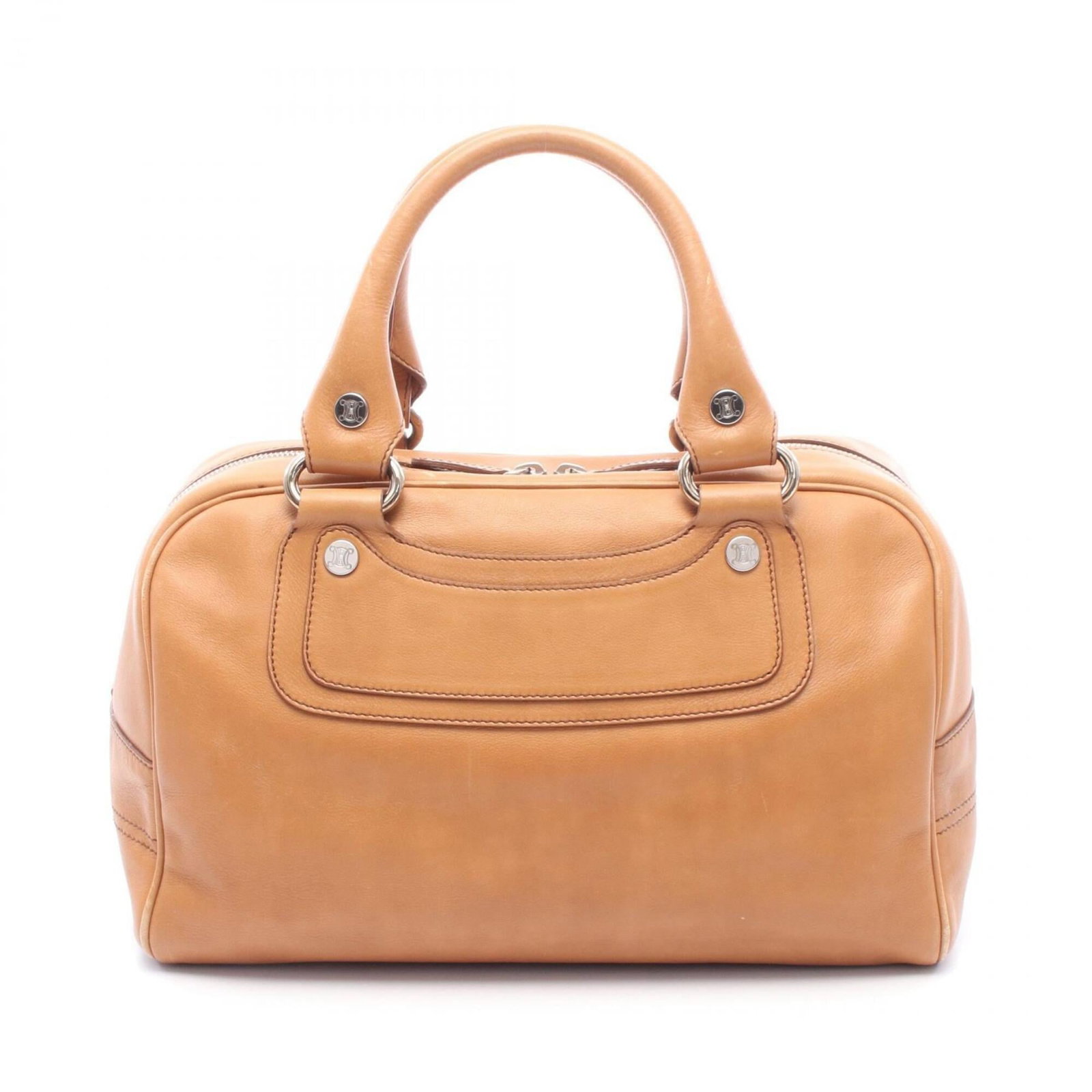 Handbag Leather Celine: Handbag Leather Celine The Celine Boogie handbag features high-quality leather construction, with a rich brown color and classic design. Measuring 20cm x 31cm x 13cm, it has a sturdy handle length of