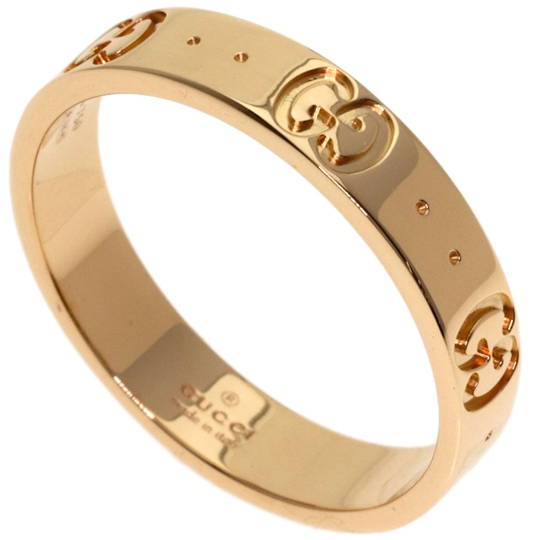 K18 Pink Gold Ring Gucci Icon: K18 Pink Gold Ring Gucci Icon K18 Pink Gold Ring Gucci Icon boasts its striking gold metal exterior, crafted from high-purity K18. This elegant ring features a distinctive style and no main stone, mak
