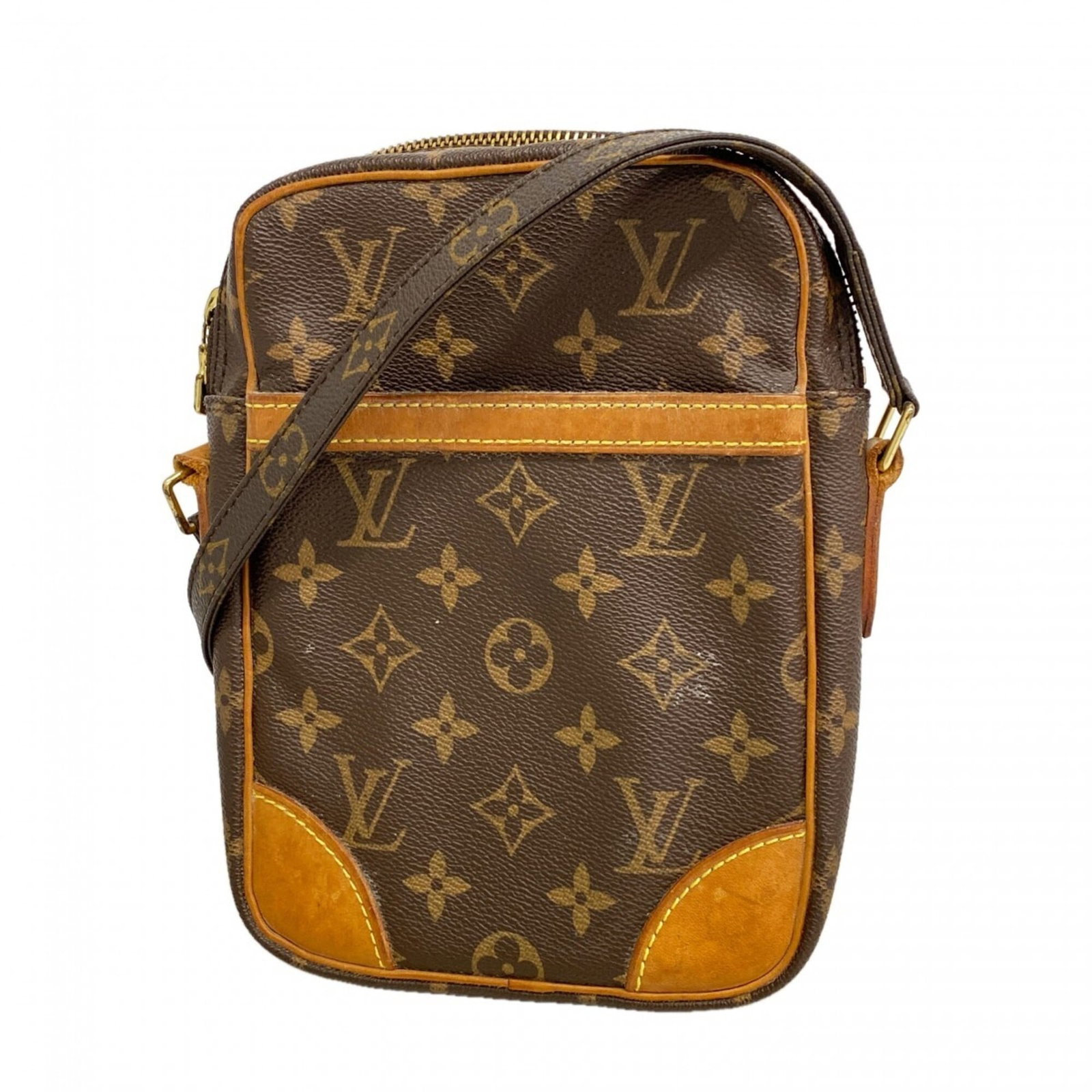 Shoulder Bag By Louis Vuitton: Shoulder Bag By Louis Vuitton Brown Louis Vuitton shoulder bag with dimensions 21cm x 15cm x 5cm. This stylish accessory features the iconic monogram pattern and classic design that has become synonym