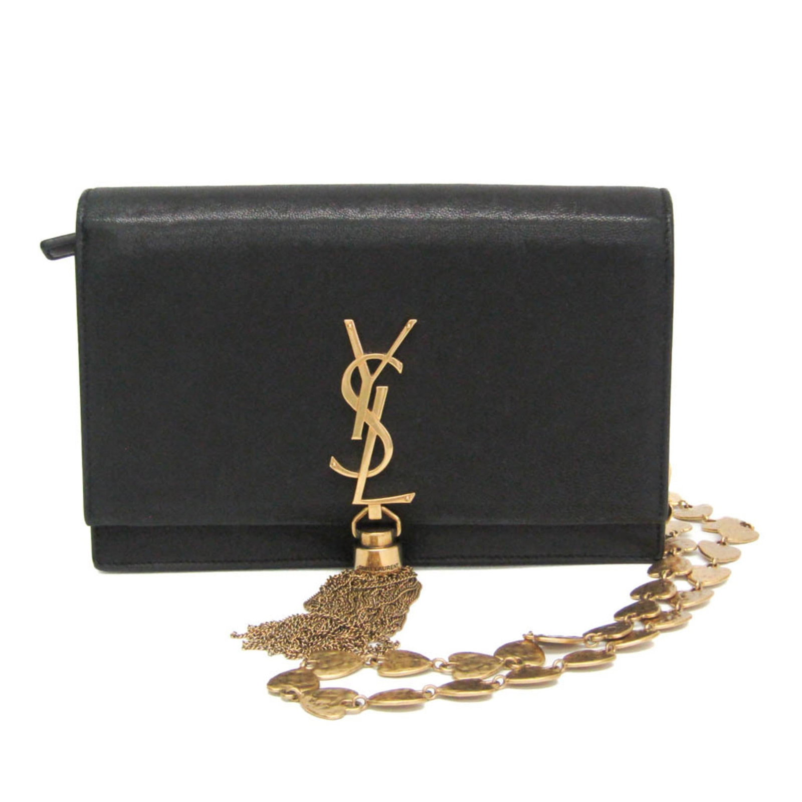 Yves Saint Laurent Shoulder Bag Leather: Yves Saint Laurent Shoulder Bag Leather The Yves Saint Laurent Kate Tassel Chain Shoulder Bag is a sleek and sophisticated leather shoulder bag with a magnetic snap closure. Its black leather exterior