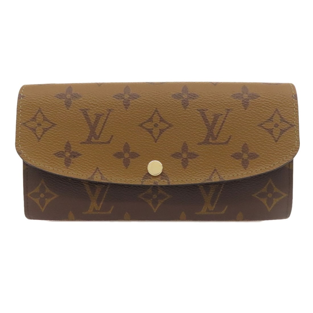 M82157 Portefeiulle Wallet With Emily Long Louis Vuitton: M82157 Portefeiulle Wallet With Emily Long Louis Vuitton Monogram reverse design adds a touch of classic elegance to the brown Long wallet with coin pocket. This stylish accessory features a signature