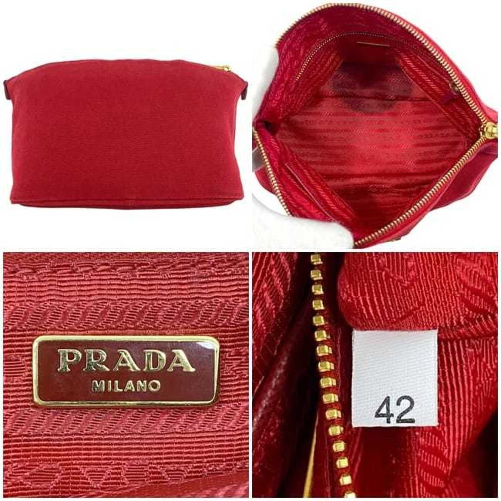 Canvas Leather Prada Pouch - 4