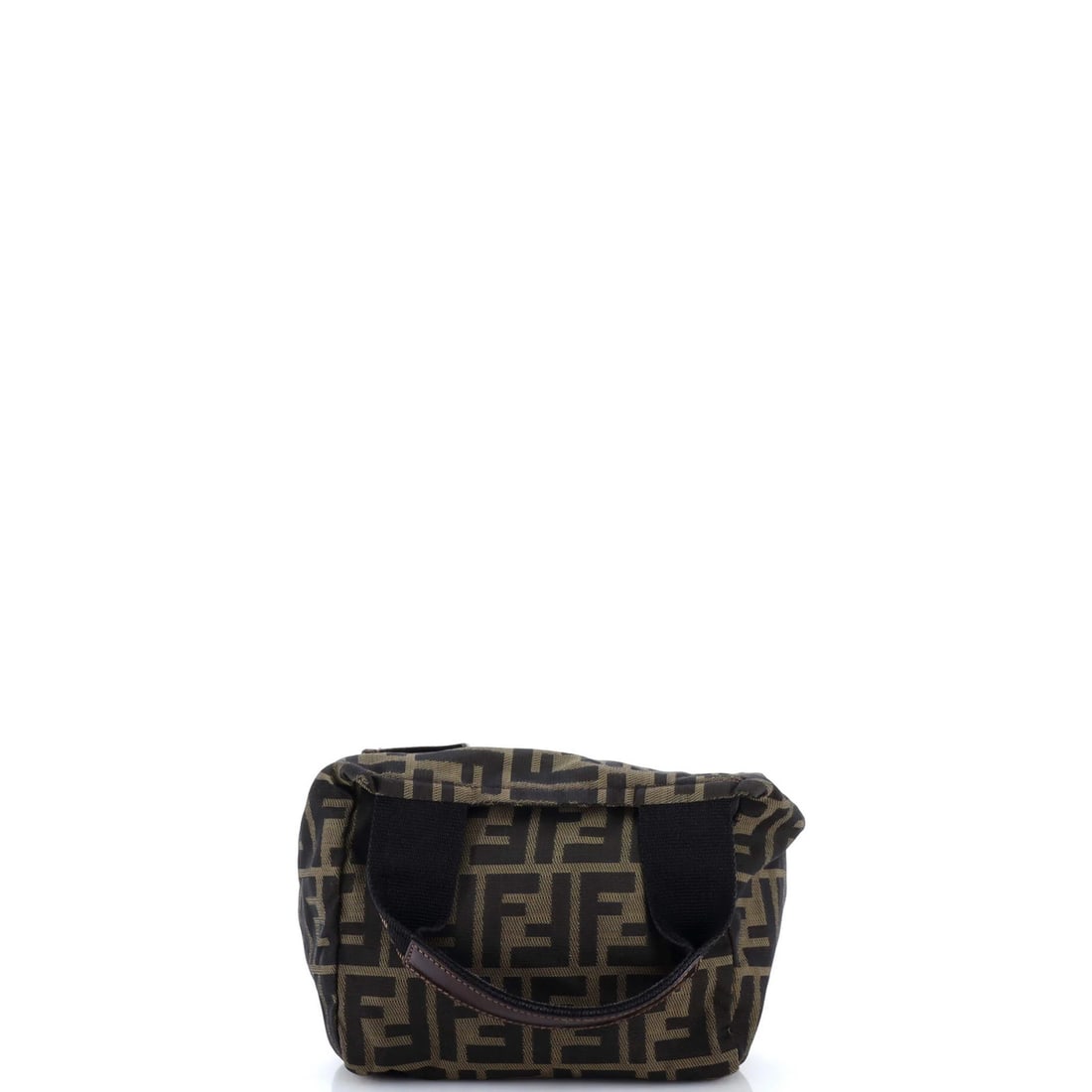 Mini canvas tote cosmetic Fendi vintage Zucca 1925: Mini canvas tote cosmetic Fendi vintage Zucca 1925 Mini canvas tote in classic brown Fendi Zucca design from 1925. This vintage cosmetic tote boasts a timeless, understated elegance with its simple
