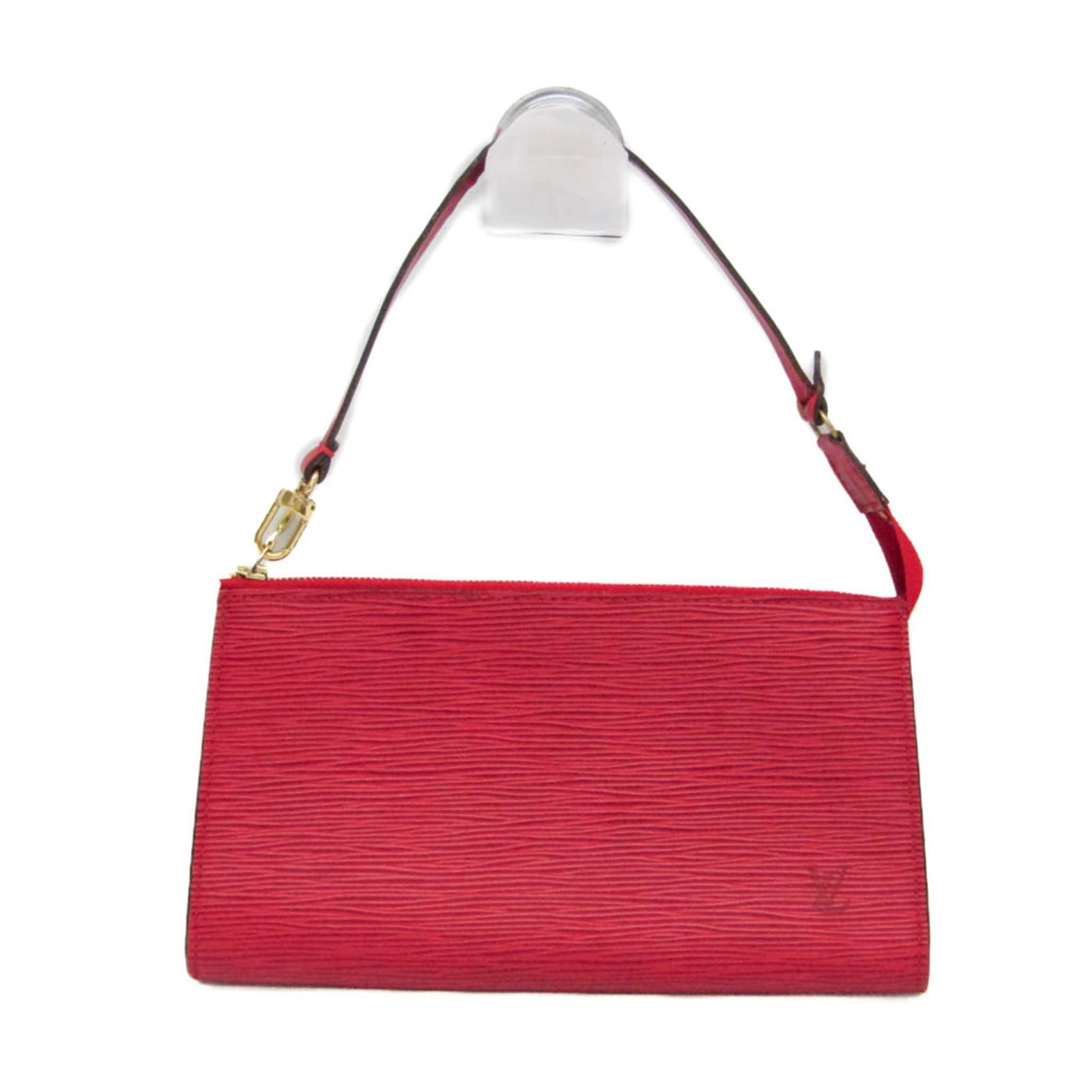 Vuitton Louis Epi Leather Handbag: Vuitton Louis Epi Leather Handbag The Louis Vuitton Epi Leather Handbag features rich red color and durable Epi leather construction, with a sturdy zipper closure. Measuring 13cm x 24cm, it has a slee