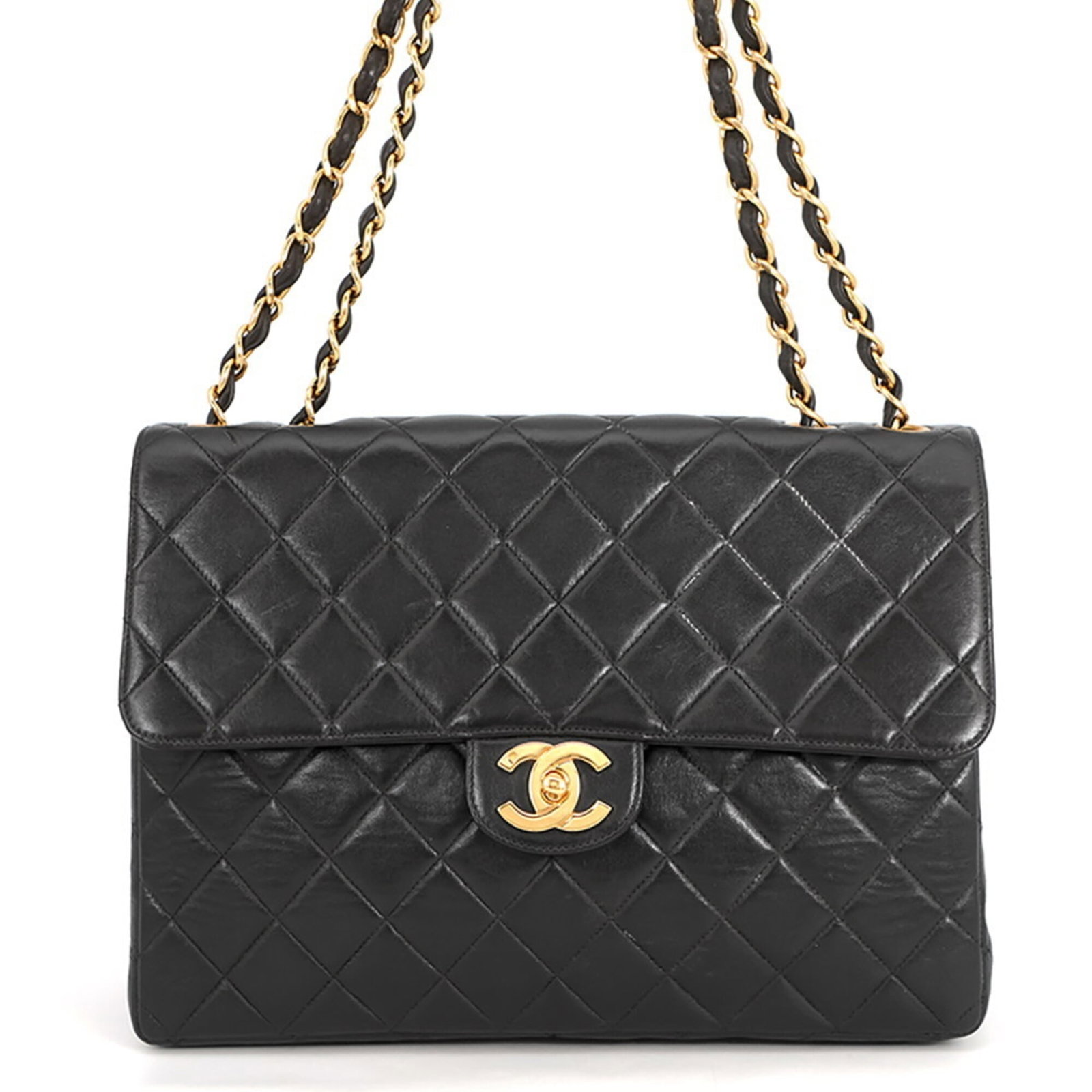 Shoulder bag by Chanel: Shoulder bag by Chanel Black shoulder bag by Chanel, measuring 22cm x 30cm x 8.5cm from France. This sleek and stylish handbag features a classic design with clean lines and a timeless silhouette. Its