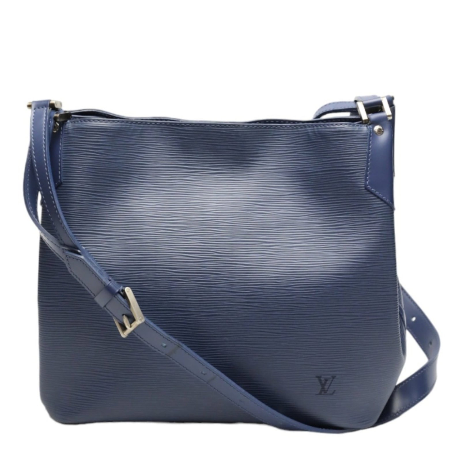 Louis Vuitton Shoulder Bag Epi Leather: Louis Vuitton Shoulder Bag Epi Leather The Louis Vuitton Epi Leather Shoulder Bag features iconic blue Epi leather and a sleek, modern design. With its durable magnet closure and adjustable strap, thi
