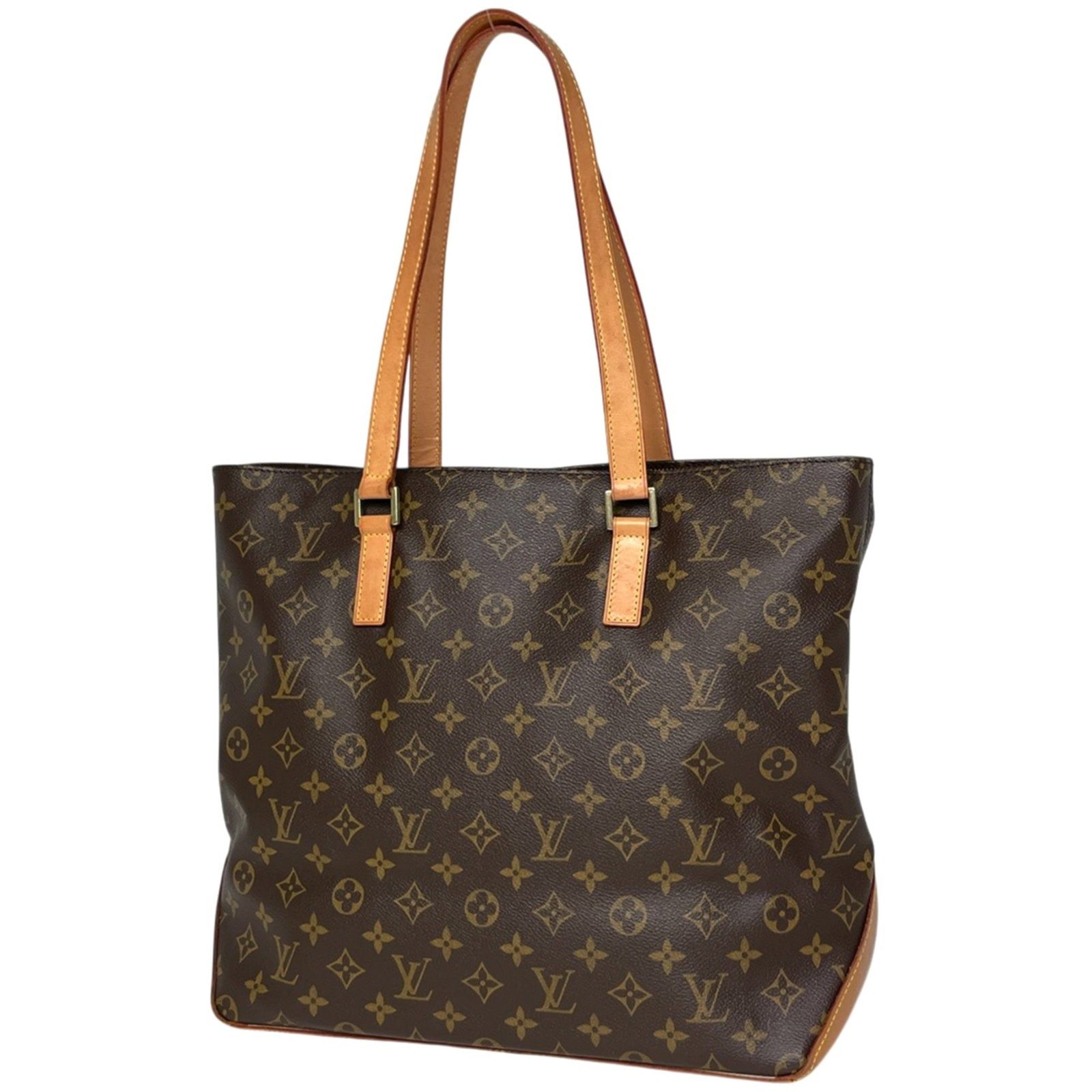 Tote bag monogram Louis Vuitton: Tote bag monogram Louis Vuitton Brown Louis Vuitton tote bag with monogram pattern, featuring a classic design and timeless style. Measuring 31.5cm x 34.5cm x 16.5cm, it is made from high-quality mate