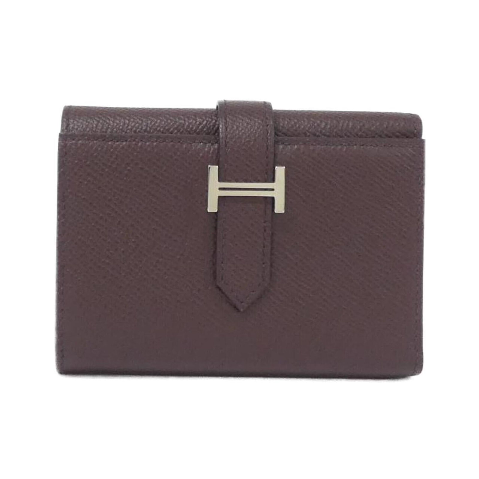 Hermes Wallet (Tri-Fold) Epsom Leather: Hermes Wallet (Tri-Fold) Epsom Leather Tri-fold Epsom leather wallet from Hermes, available in beige and Bleu Saphir colors. Made with high-quality Epsom leather, this classic tri-fold design offers a