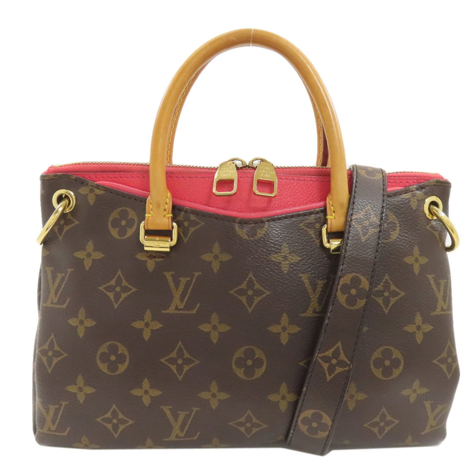 Vuitton Handbag Monogram Louis: Vuitton Handbag Monogram Louis Monogram Louis Vuitton Handbag - A timeless piece with iconic monogram pattern. This handbag features the signature poppy petal color, a classic design element of the