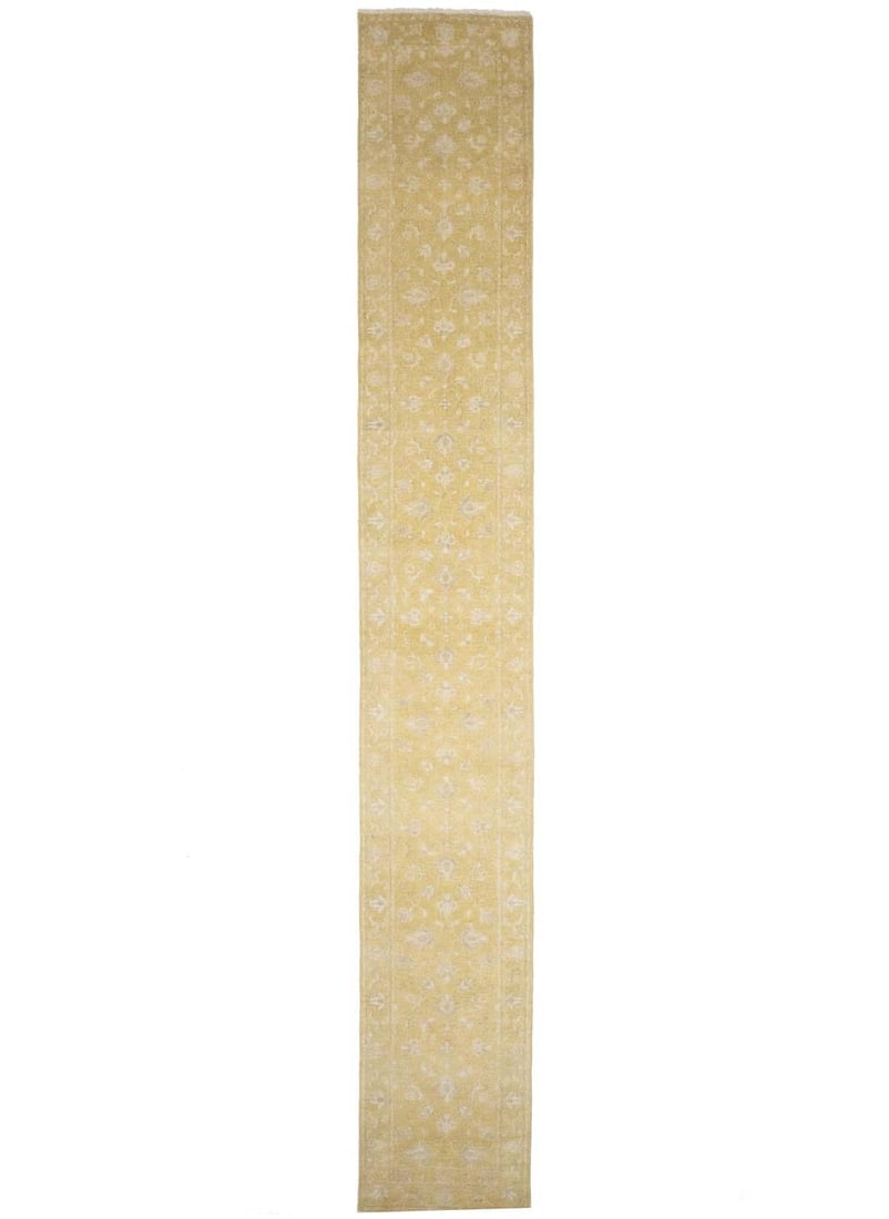 2'7X17'10 Floral Transitional Wool Oriental Runner Rug Hallway Decor Carpet Hand-Knotted: 2'7X17'10 Floral Transitional Wool Oriental Runner Rug Hallway Decor Carpet Hand-Knotted Hand-knotted in wool, this 2'7" x 17'10" floral transitional rug boasts a modern design with muted colors and a