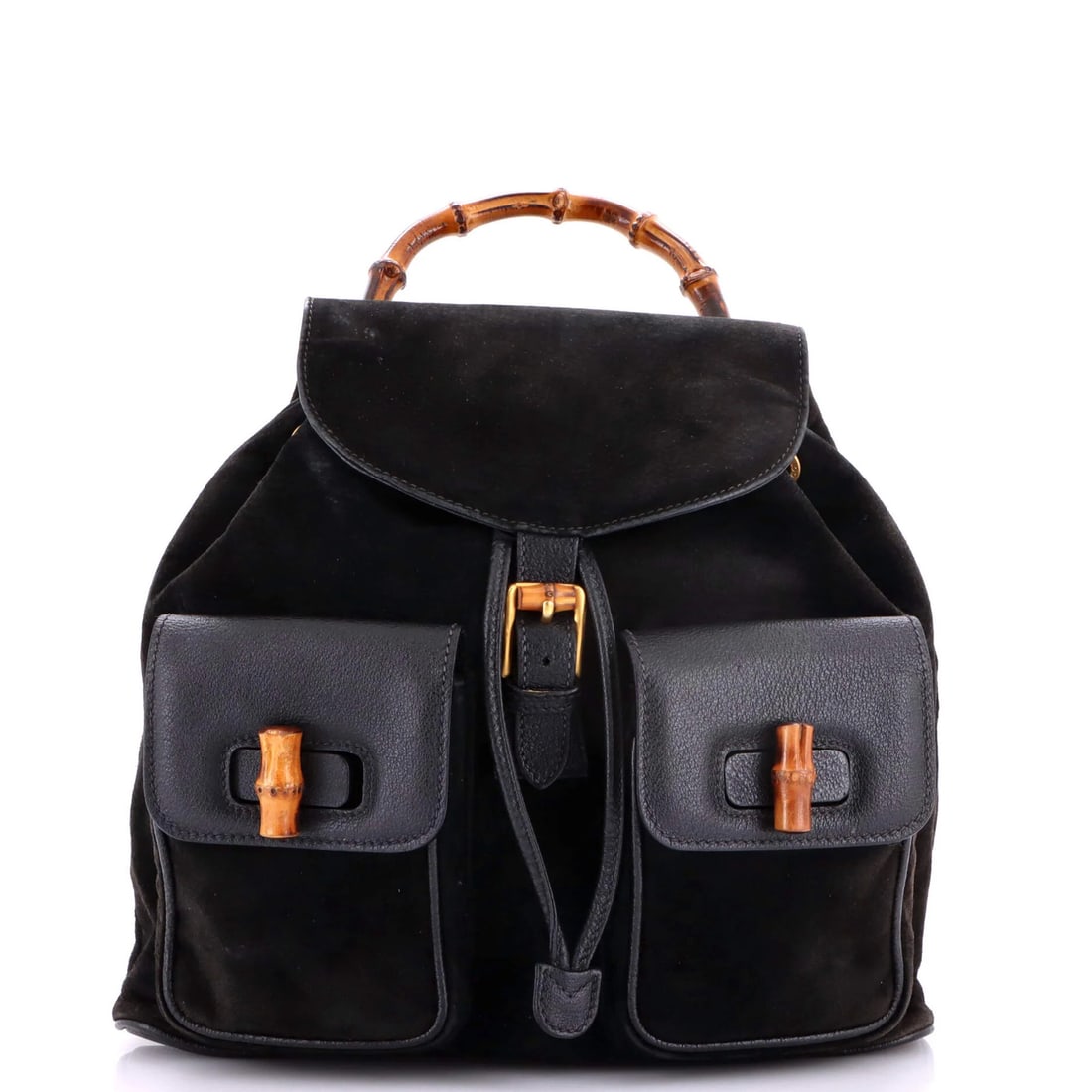 Backpack medium bamboo leather vintage Gucci (1 of 7)