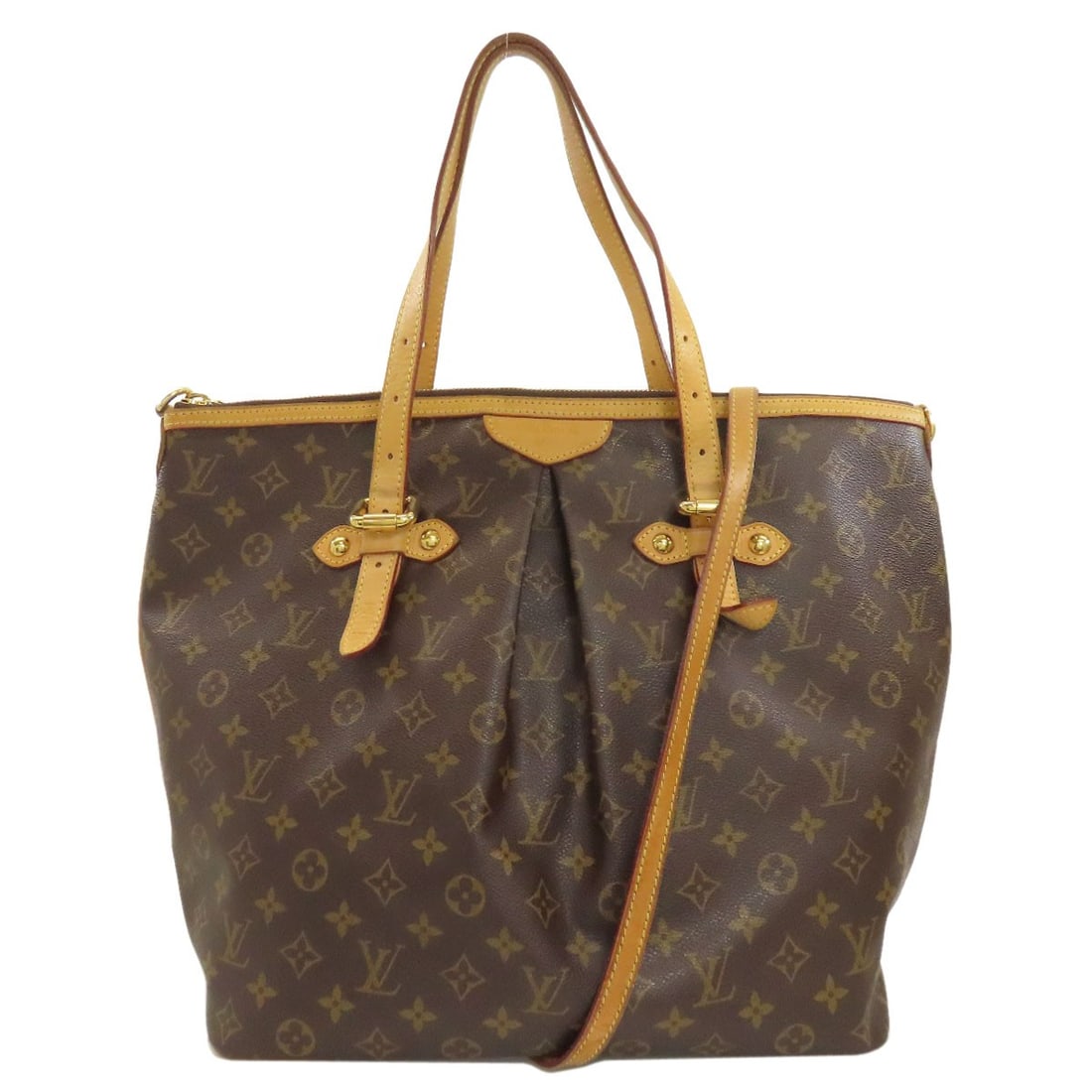 Louis Vuitton tote bag Monogram canvas Palermo gm: Louis Vuitton tote bag Monogram canvas Palermo gm Brown Monogram canvas tote bag from LOUIS VUITTON, featuring the iconic Palermo gm style. This classic design showcases the signature LV monogram patt