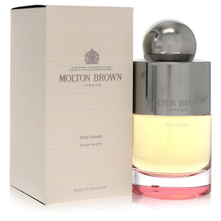 Rose Dunes by Molton Brown Eau De Toilette Spray (Unisex) 3.3 oz: Rose Dunes by Molton Brown Eau De Toilette Spray (Unisex) 3.3 oz Molton Brown's Rose Dunes Eau De Toilette Spray is a sophisticated scent, featuring top notes of bergamot and rose, with a heart of jas