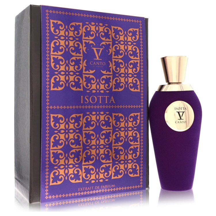 Isotta V by V Canto Extrait De Parfum Spray (Unisex) 3.38 oz: Isotta V by V Canto Extrait De Parfum Spray (Unisex) 3.38 oz Isotta V by V Canto Extrait De Parfum Spray features a unique blend of bright citrus and green nuances over a smooth woody leather base,