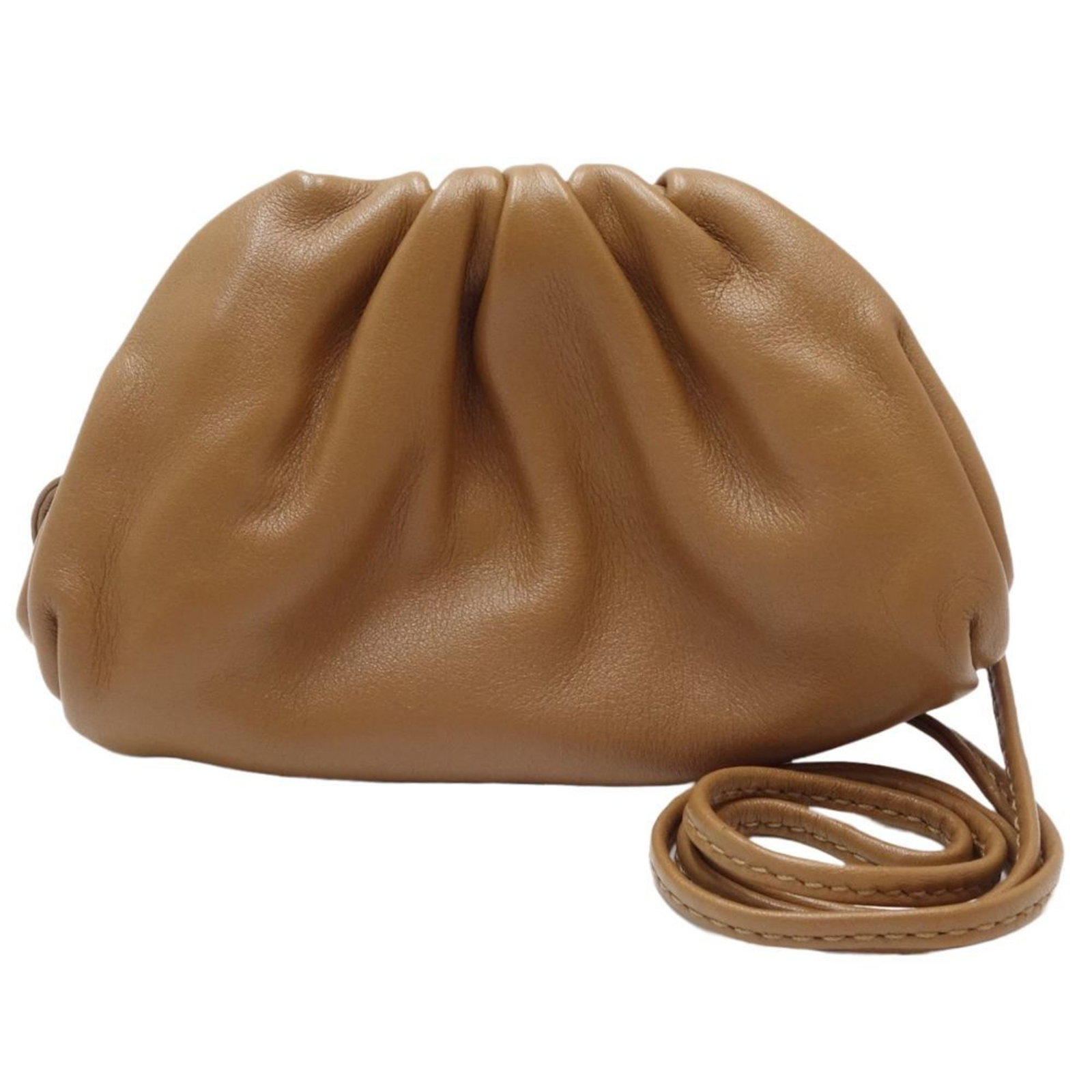 Veneta Pouch Leather Pochette Bottega: Veneta Pouch Leather Pochette Bottega Bottega Veneta's iconic Pochette Pouch in rich brown leather adds a touch of sophisticated elegance to any outfit. This compact, stylish pouch features a sleek de