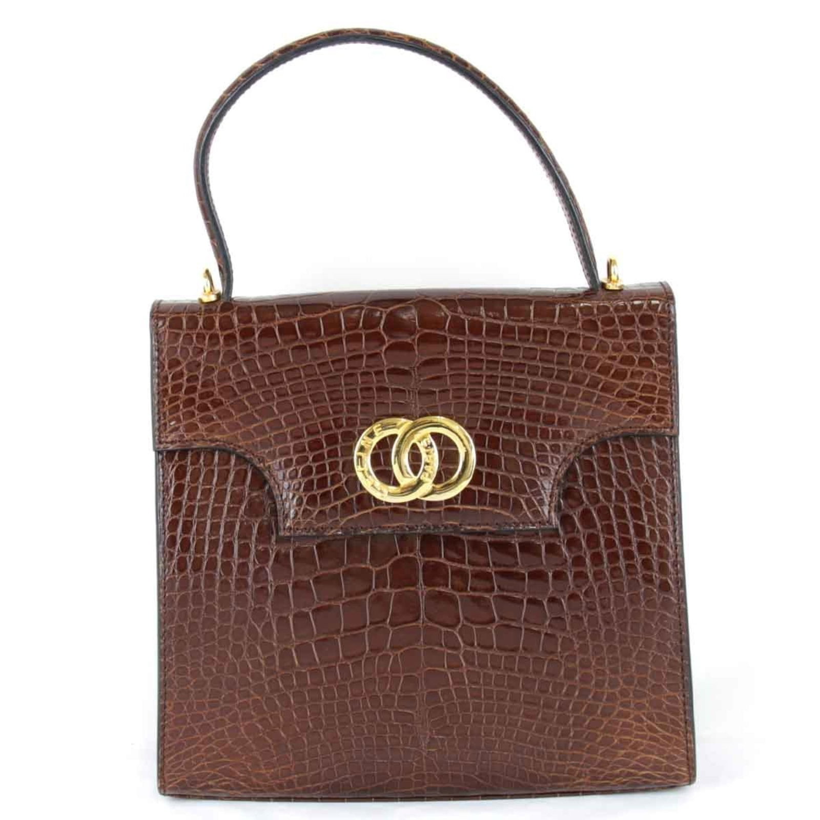 Handbag Leather Celine: Handbag Leather Celine Brown Celine handbag made from leather, measuring 22cm x 23.5cm x 10cm. The bag bears a signature but details about the artist are not provided. It comes without accessories. It