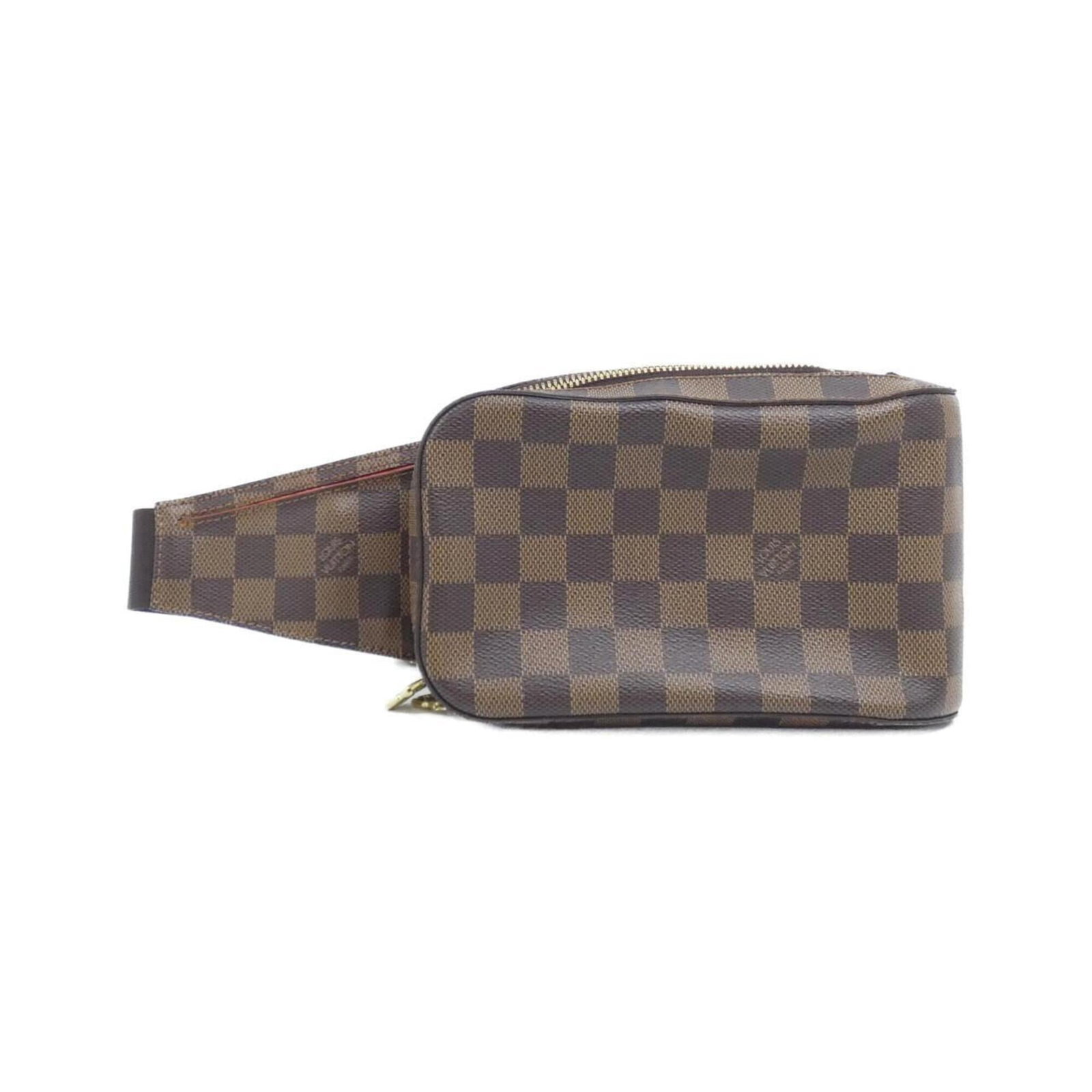 Coated Canvas Shoulder Bag By Louis Vuitton: Coated Canvas Shoulder Bag By Louis Vuitton Coated canvas shoulder bag by Louis Vuitton, featuring gold hardware and an Ebene color. This stylish accessory boasts a unique combination of classic