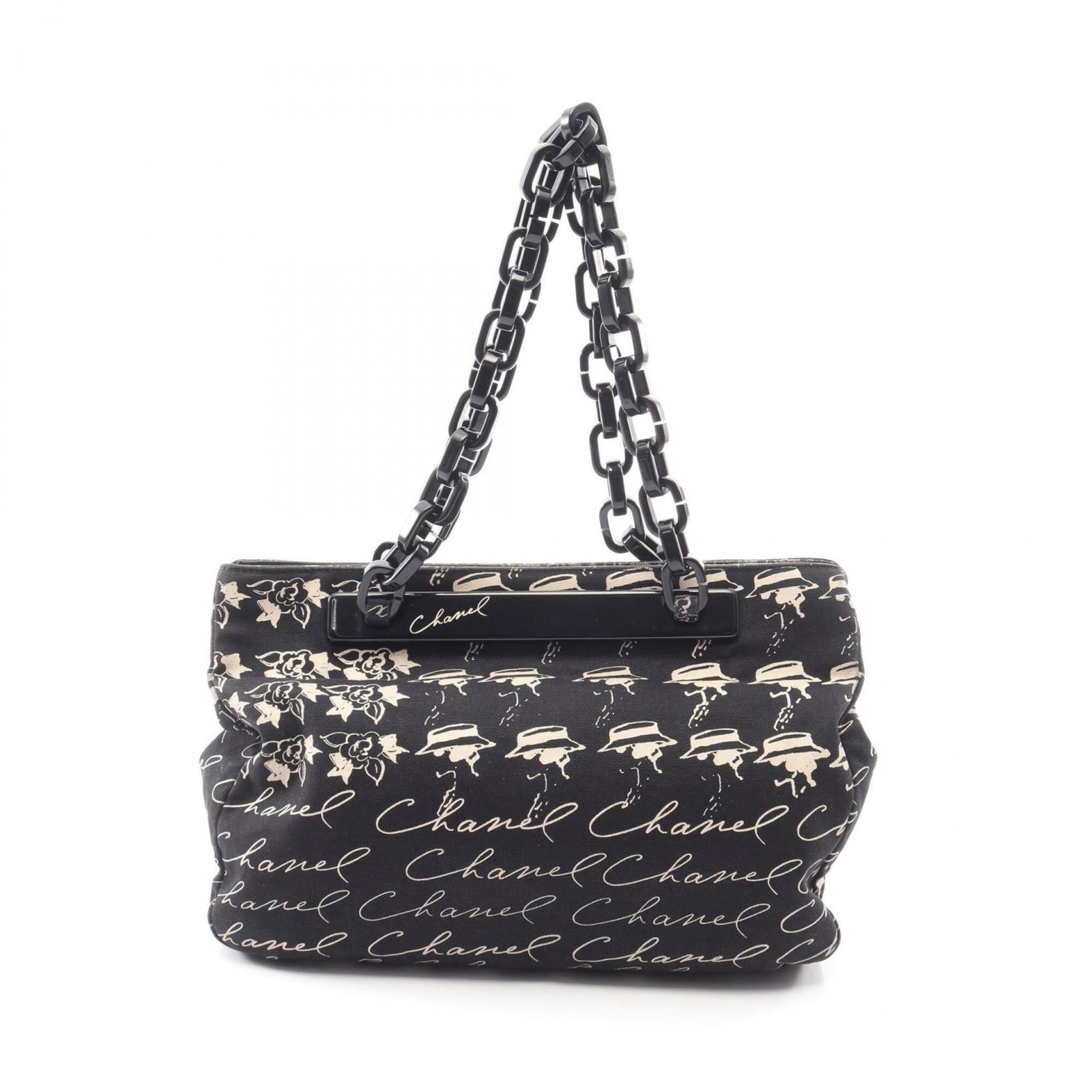 Canvas tote bag handbag Chanel: Canvas tote bag handbag Chanel Canvas tote bag from Chanel, featuring a classic black design. Made from high-quality canvas material, this timeless tote measures 22cm x 29cm x 12cm and is perfect for