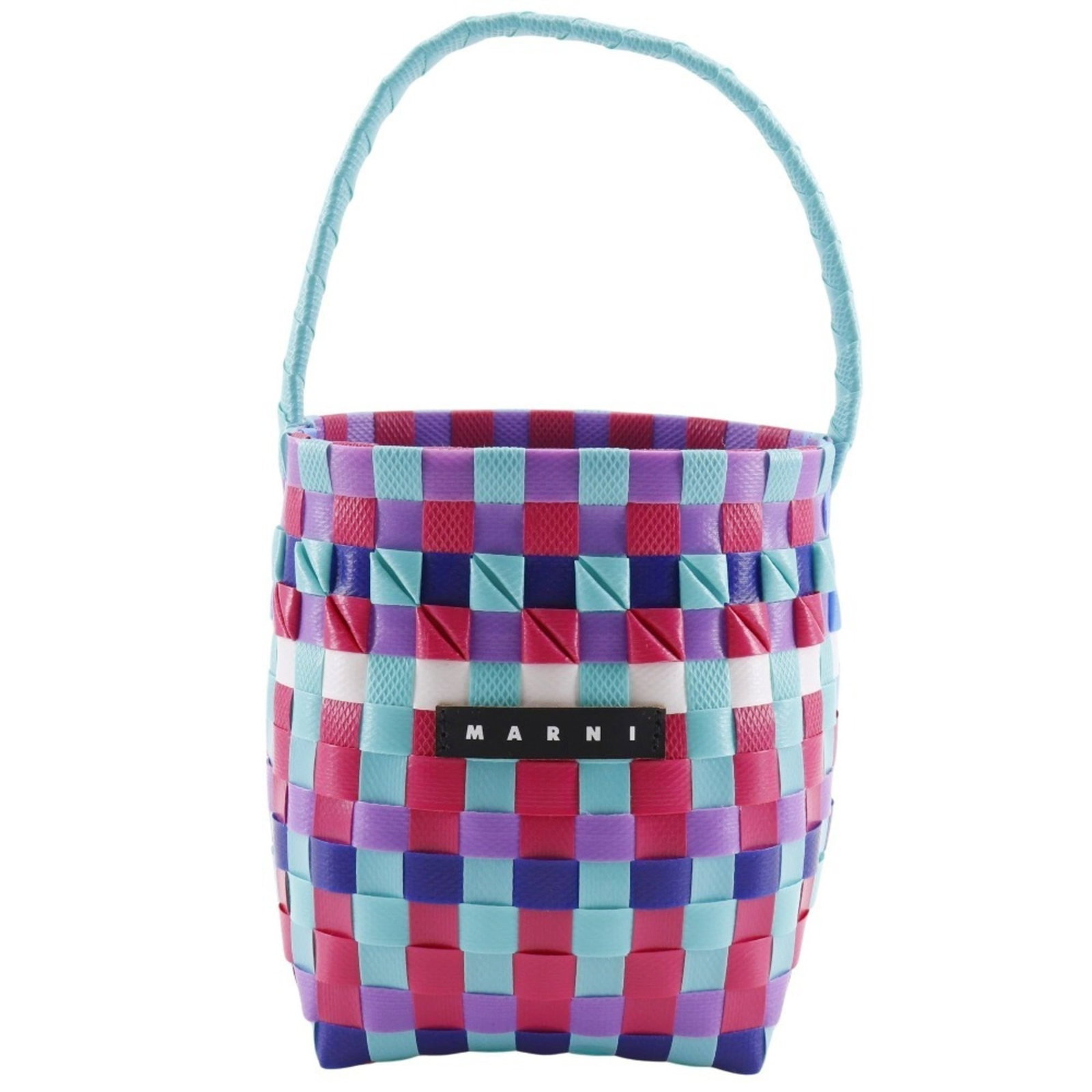 Marni Handbag Polypropylene: Marni Handbag Polypropylene Blue and multi-color polypropylene Marni handbag with dust bag. This stylish accessory measures 17cm x 12cm x 12cm and features a unique design. A versatile and functional 