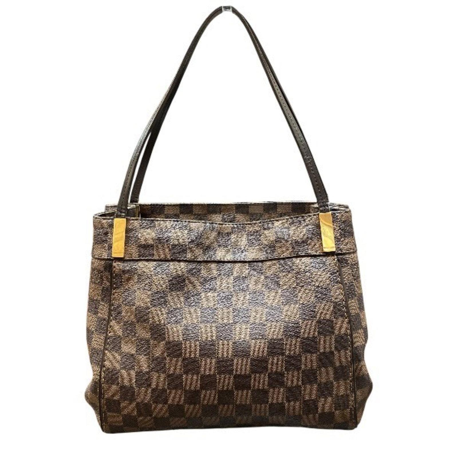 Handbag shoulder bag by Louis Vuitton: Handbag shoulder bag by Louis Vuitton The Louis Vuitton shoulder bag boasts classic design with its signature monogram pattern and timeless brown color. Measuring 26cm x 28cm x 14cm, it provides ample