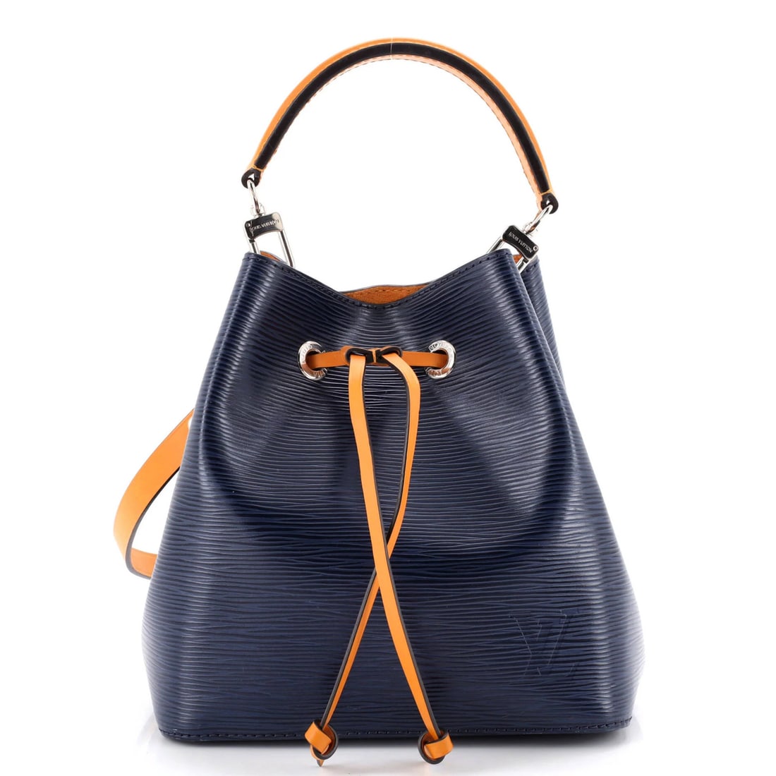 NeoNoe Louis Vuitton Leather Epi Handbag: NeoNoe Louis Vuitton Leather Epi Handbag Blue NeoNoe Louis Vuitton Leather Epi Handbag with gold hardware and microfiber interior. Measuring 9" in height, 8" in width, and 6" in depth, this Bb size ba