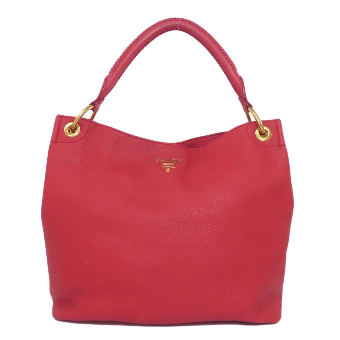 Prada One Belt Shoulder Bag Calf: Prada One Belt Shoulder Bag Calf Red Prada One Belt Shoulder Bag with Calf Exterior. This stylish shoulder bag features a bold red color and calf exterior material. A distinctive design element, the b