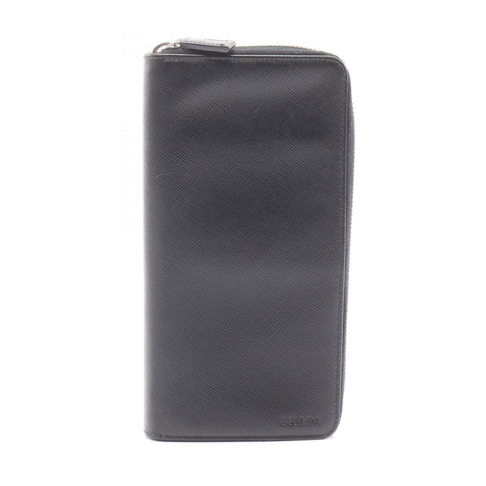 Long Wallet Leather Bi Fold Prada: Long Wallet Leather Bi Fold Prada Saffiano leather construction provides durability and sophistication to this long wallet, featuring a sleek bi-fold design. Measuring 20cm x 10cm x 2.5cm, it offers a