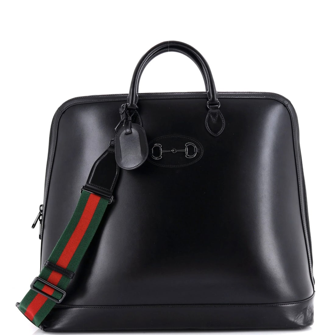Horsebit Duffle Bag Leather Gucci Large 1955 Web: Horsebit Duffle Bag Leather Gucci Large 1955 Web The Horsebit Duffle Bag Leather Gucci Large 1955 Web boasts its iconic design and classic style, featuring black leather exterior with a timeless horse