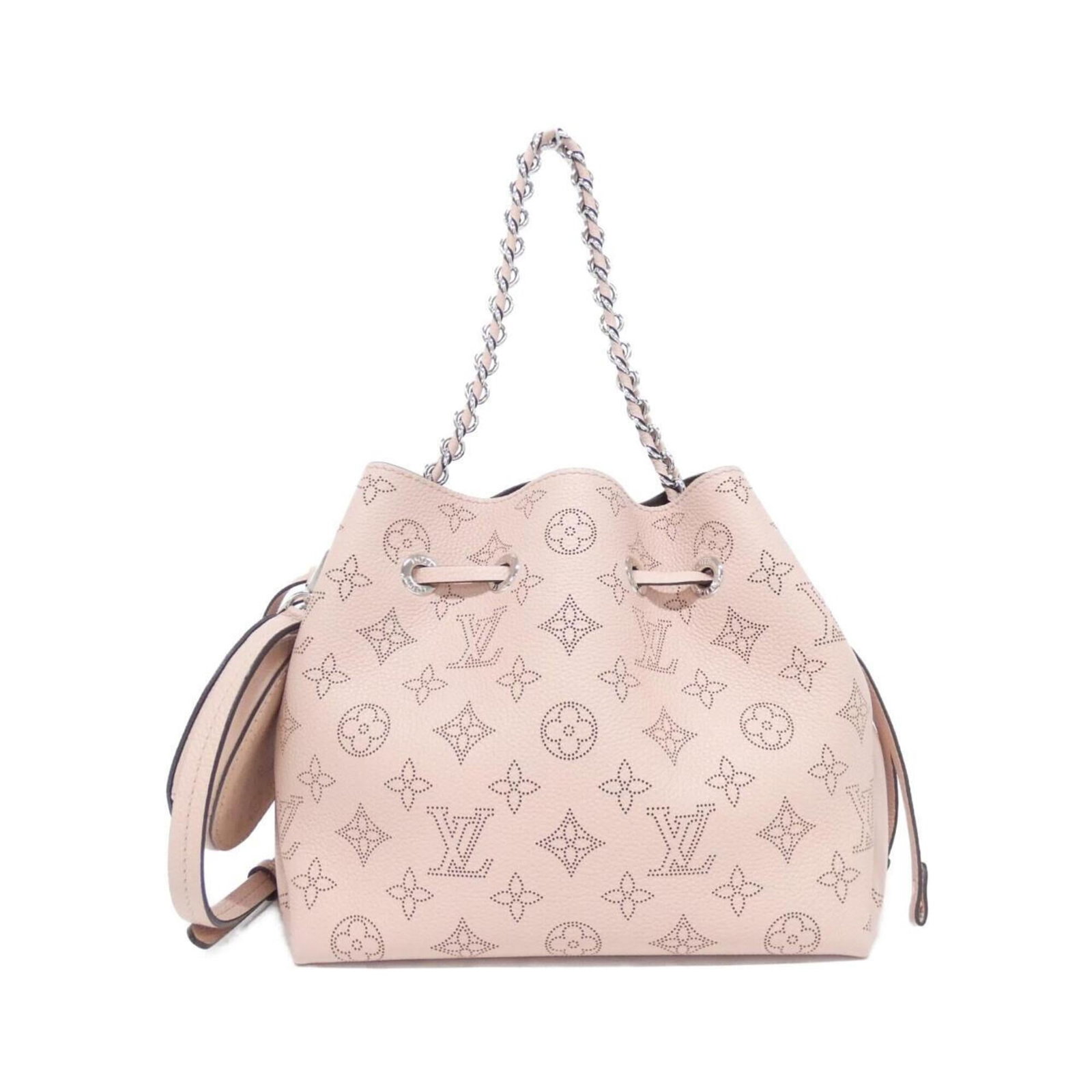Mahina Leather Shoulder Bag By Louis Vuitton: Mahina Leather Shoulder Bag By Louis Vuitton Mahina Leather Shoulder Bag By Louis Vuitton features the iconic Mahina leather material, a signature style element of the brand. This Magnolia and Pink co