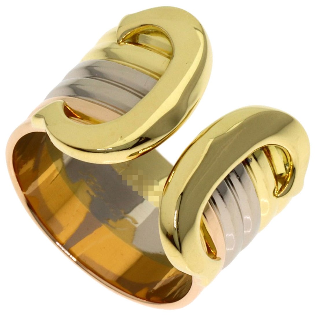 Cartier 2C Lm #45 Ring K18 Yellow Gold 18K Pink Gold: Cartier 2C Lm #45 Ring K18 Yellow Gold 18K Pink Gold Cartier's 2C Lm #45 Ring boasts its signature style with K18 Yellow Gold construction, making it a standout piece. This 18K Pink Gold accent adds a