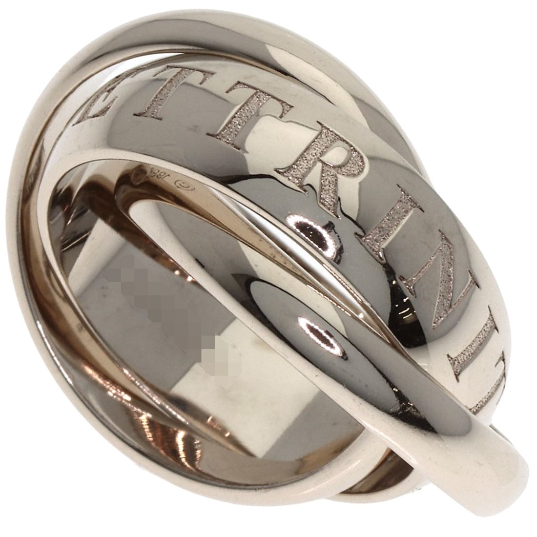 Cartier Limited Edition Trinity Christmas K18 White Gold Ring 46 1998: Cartier Limited Edition Trinity Christmas K18 White Gold Ring 46 1998 Cartier's Limited Edition Trinity Christmas K18 White Gold Ring, crafted in 1998, showcases the brand's signature elegance with it