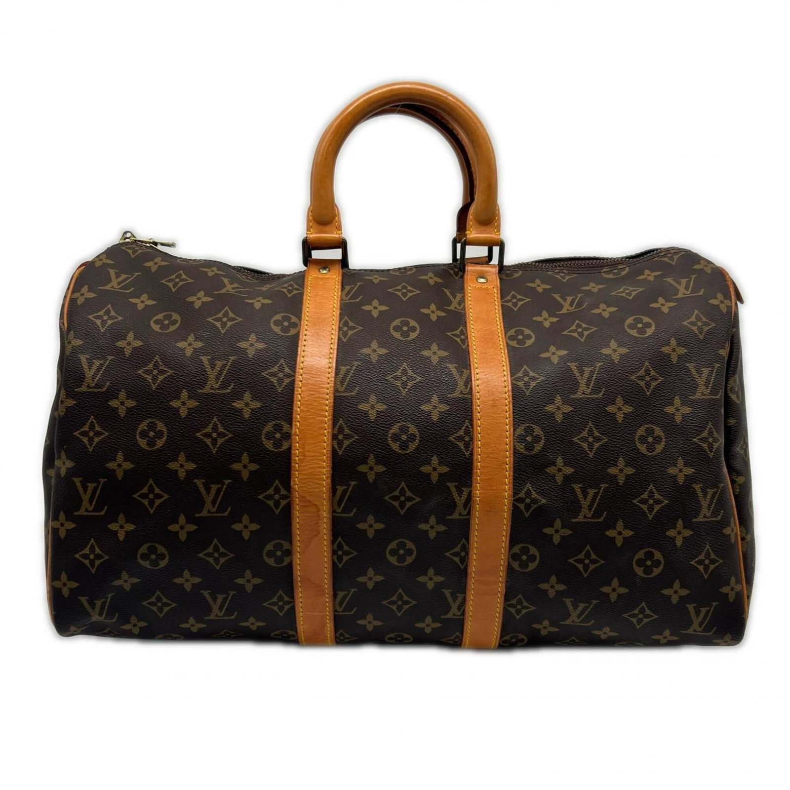 Louis Vuitton Coated Canvas Leather Bag Boston: Louis Vuitton Coated Canvas Leather Bag Boston Coated canvas and leather construction provides durability and style. The classic Boston bag design features a timeless monogram pattern, while the