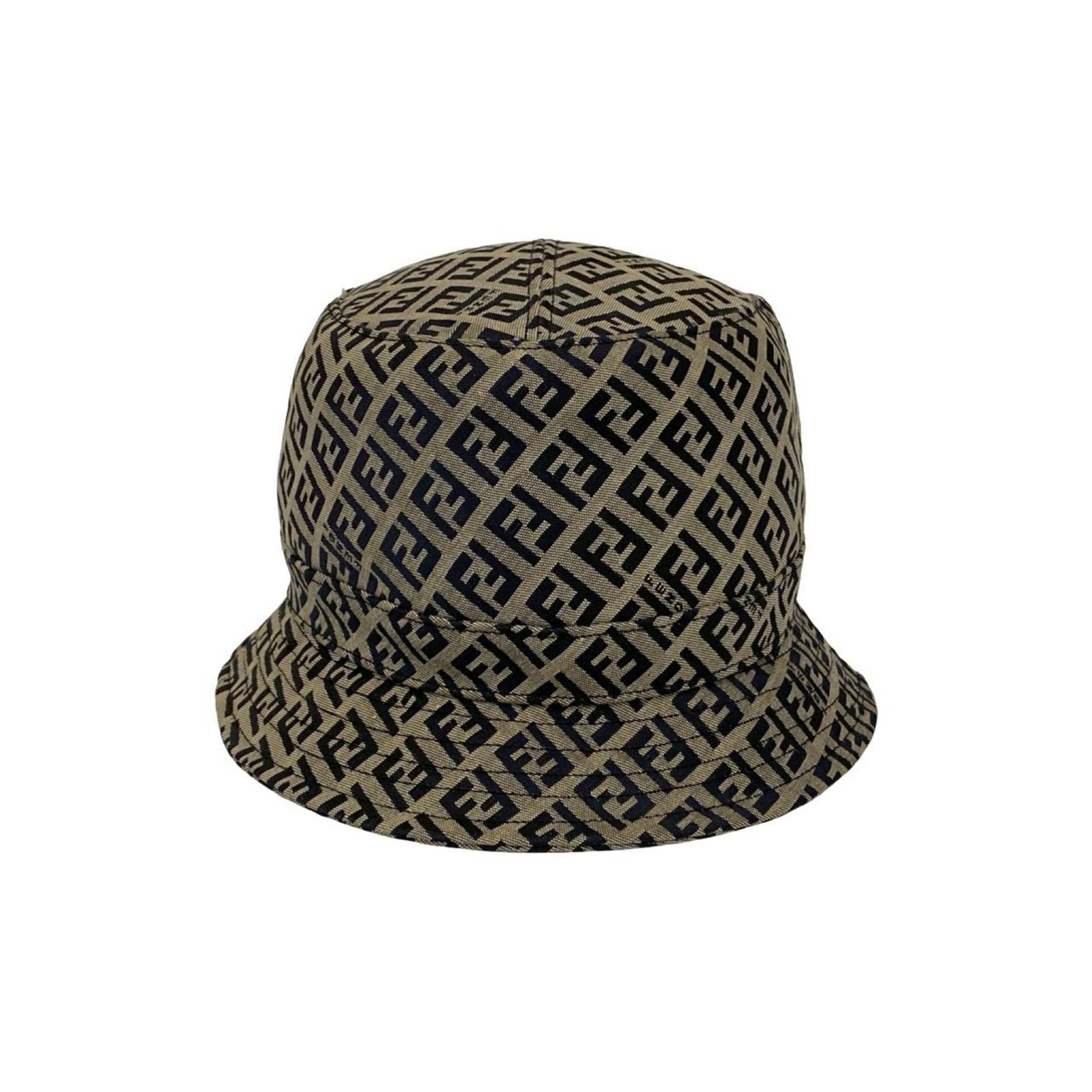 Fendi polyester cotton bucket hat: Fendi polyester cotton bucket hat Fendi's bucket hat boasts a stylish silhouette with a 15cm height and 54cm circumference. Made from cotton and polyester, the versatile design features a gray color