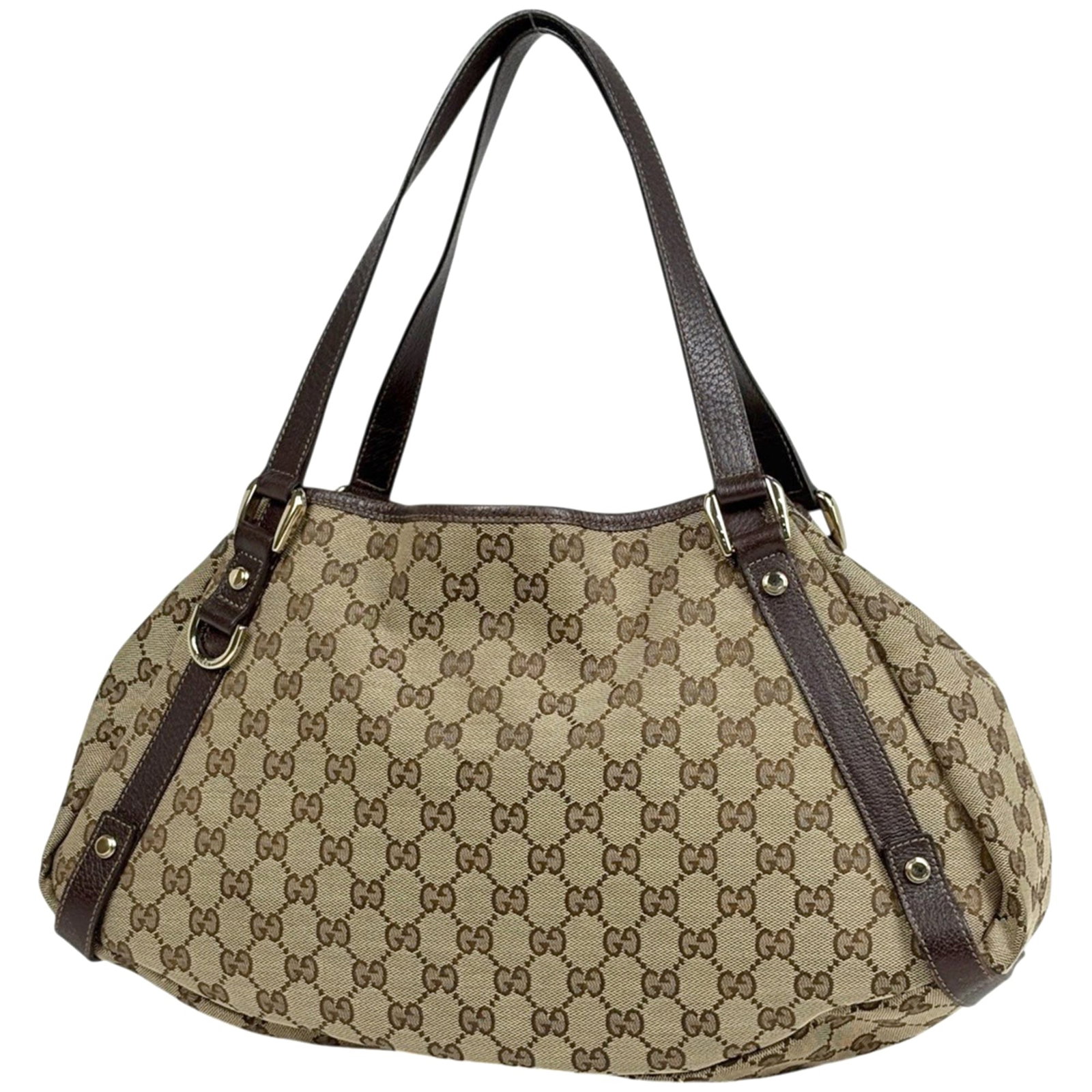 Gucci Shoulder Bag Tote Bag Gg Canvas Leather: Gucci Shoulder Bag Tote Bag Gg Canvas Leather Gucci's iconic GG canvas and leather combination creates a timeless, sophisticated look in this shoulder bag tote. Measuring 24cm x 40cm x 10cm, it offers