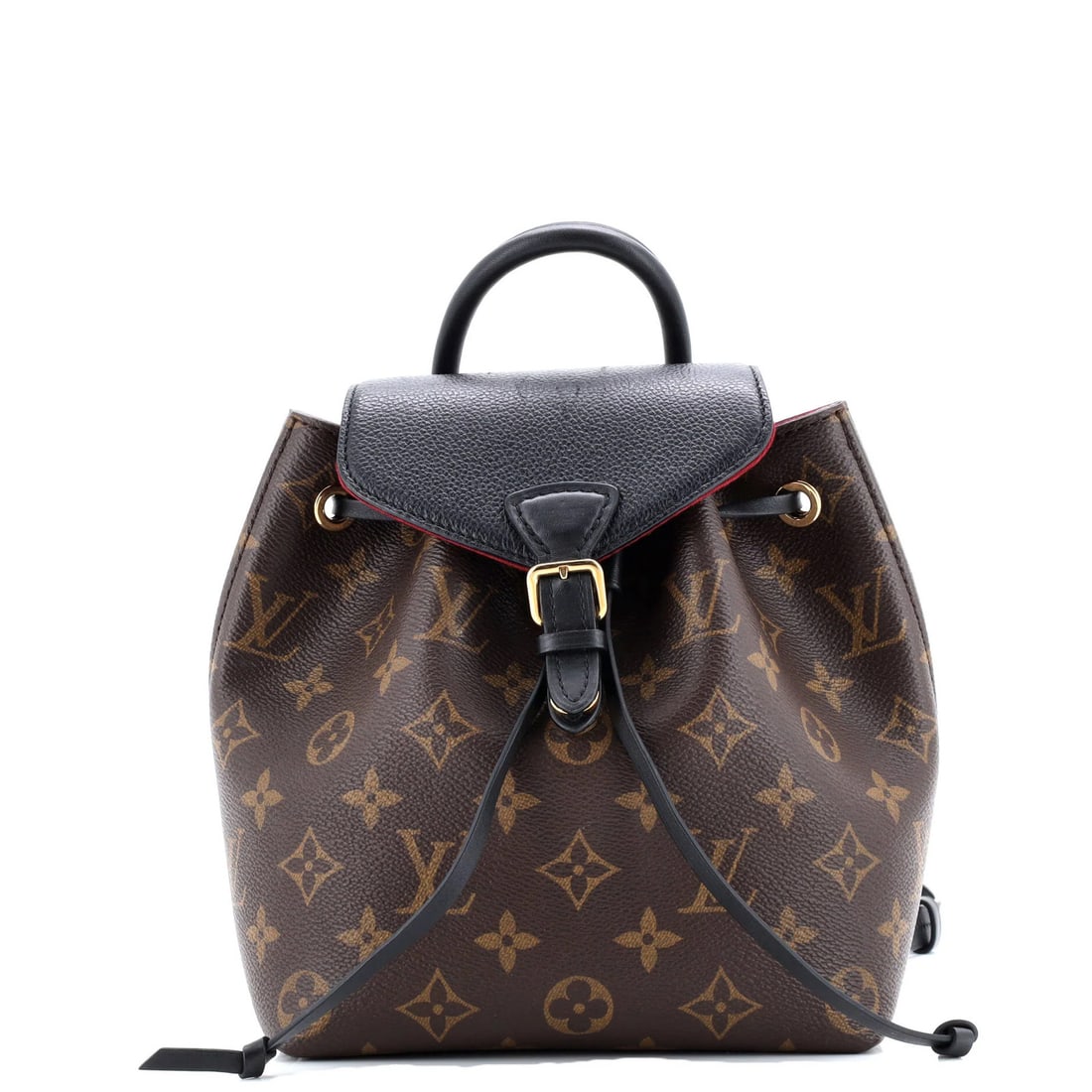 Louis Vuitton NM Monogram Canvas Backpack Leather with Montsouris BB: Louis Vuitton NM Monogram Canvas Backpack Leather with Montsouris BB Brown Louis Vuitton NM Monogram Canvas Backpack Leather with Montsouris BB features a classic design, canvas-coated exterior, and l