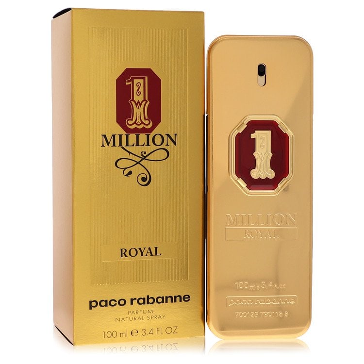 1 Million Royal by Paco Rabanne Parfum Spray 3.4 oz: 1 Million Royal by Paco Rabanne Parfum Spray 3.4 oz Paco Rabanne's 1 Million Royal parfum spray offers a rich, seductive scent. This men's cologne comes in a 3.4 oz size and is designed to provide lon