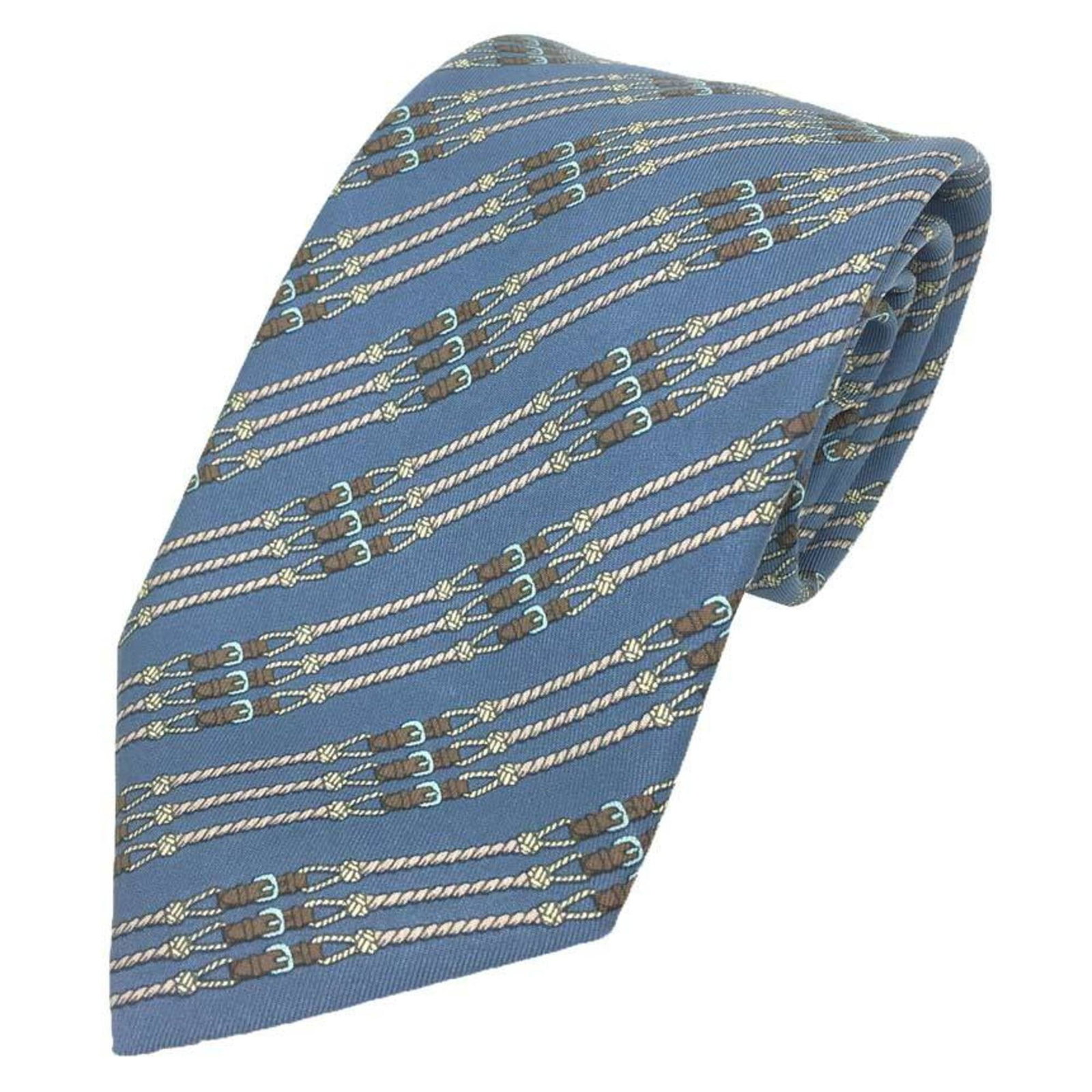 Silk Cravat Hermes: Silk Cravat Hermes Silk Cravat in Blue, Made from High-Quality Material. This cravat measures 9cm in width and comes with a box for storage. It features the iconic Hermes brand. Item Specifics: Brand: