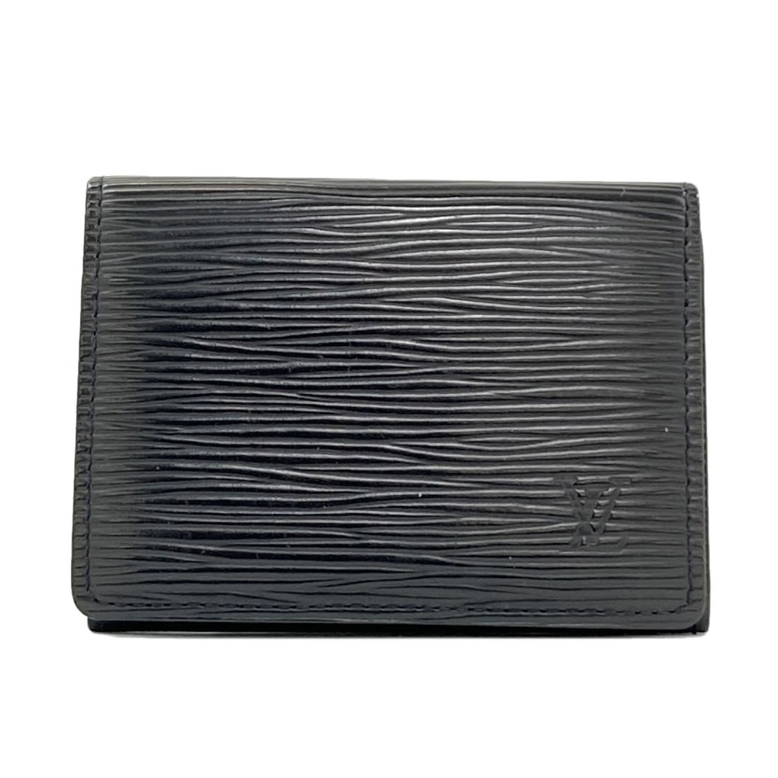 Louis Vuitton M56582 Anne Vert Cult De Visit Card Case Epi Leather: Louis Vuitton M56582 Anne Vert Cult De Visit Card Case Epi Leather Black Epi Leather Card Case from LOUIS VUITTON's M56582 Anne Vert Cult Collection, featuring the iconic monogram pattern. This