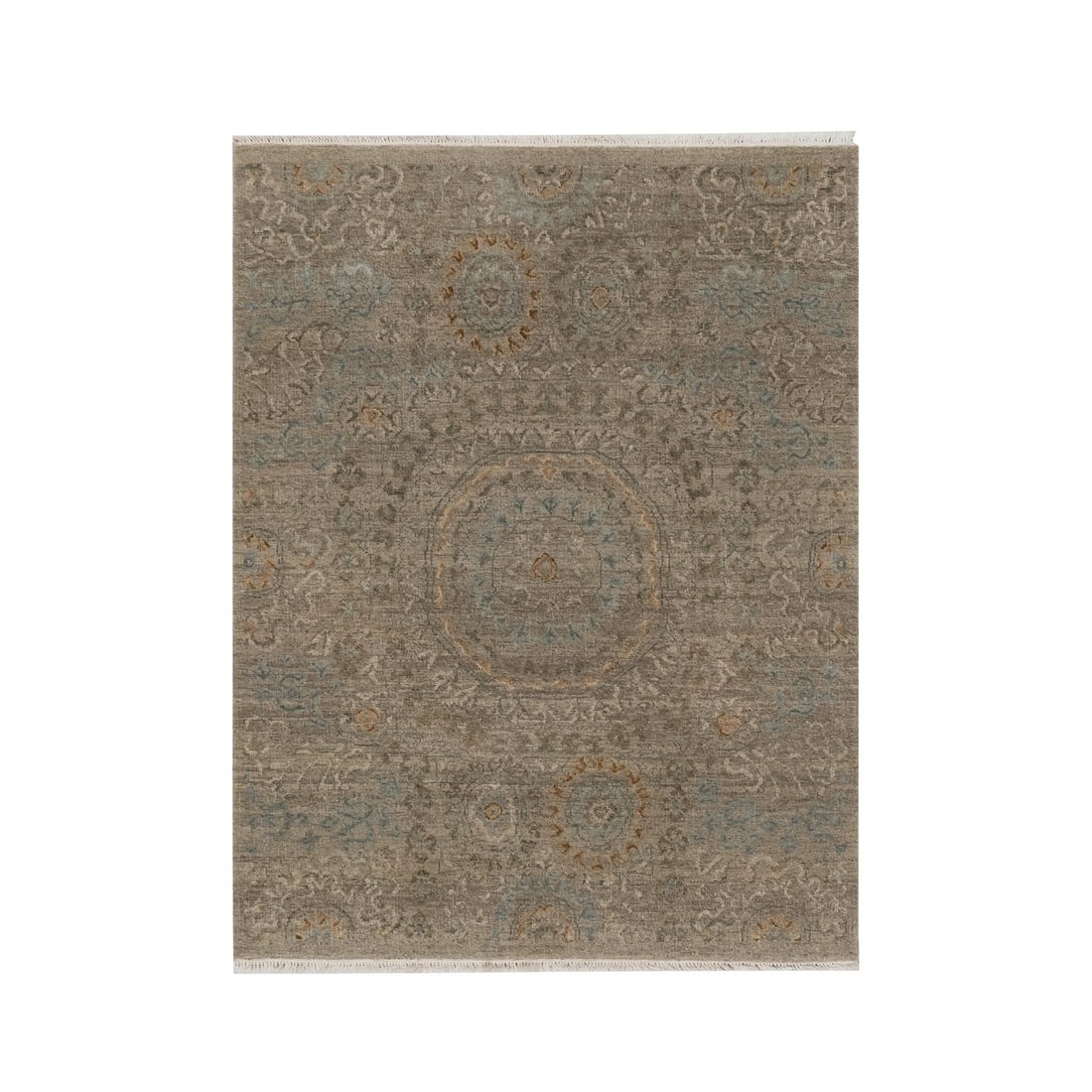 3'x4' Beaver Brown Mamluk Design Pure Himalayan Wool Hand Knotted Rug: 3'x4' Beaver Brown Mamluk Design Pure Himalayan Wool Hand Knotted Rug This stunning Beaver Brown Mamluk Design Pure Himalayan Wool Hand Knotted Rug boasts a rich, warm brown color and intricate orient