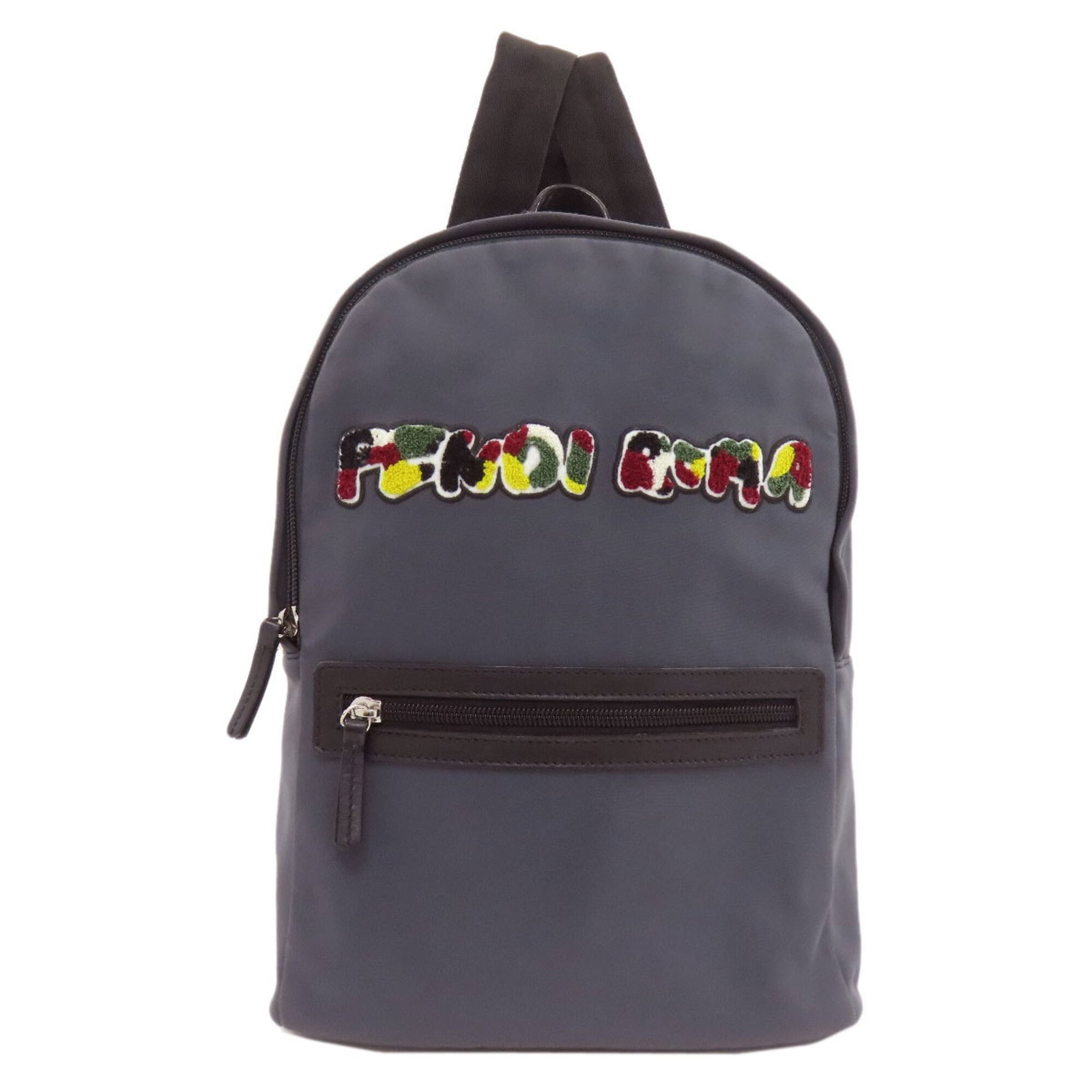 Fendi logo patch nylon polyurethane women's daypack backpack (1 of 20)